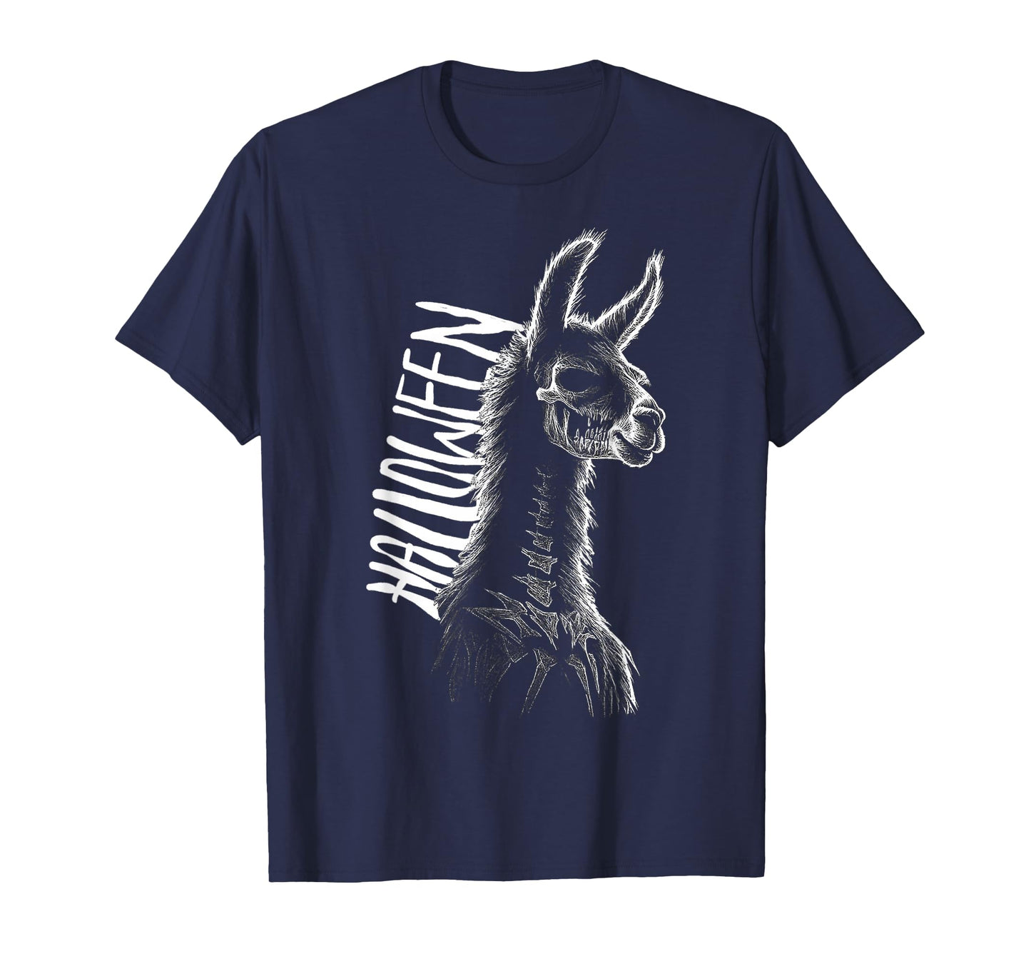 Halloween Alpaca Llama Skeleton Costume Fun T-Shirt