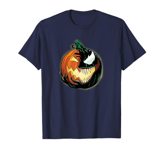 Marvel Venom Halloween Symbiote Pumpkin Jack-O’-Lantern T-Shirt