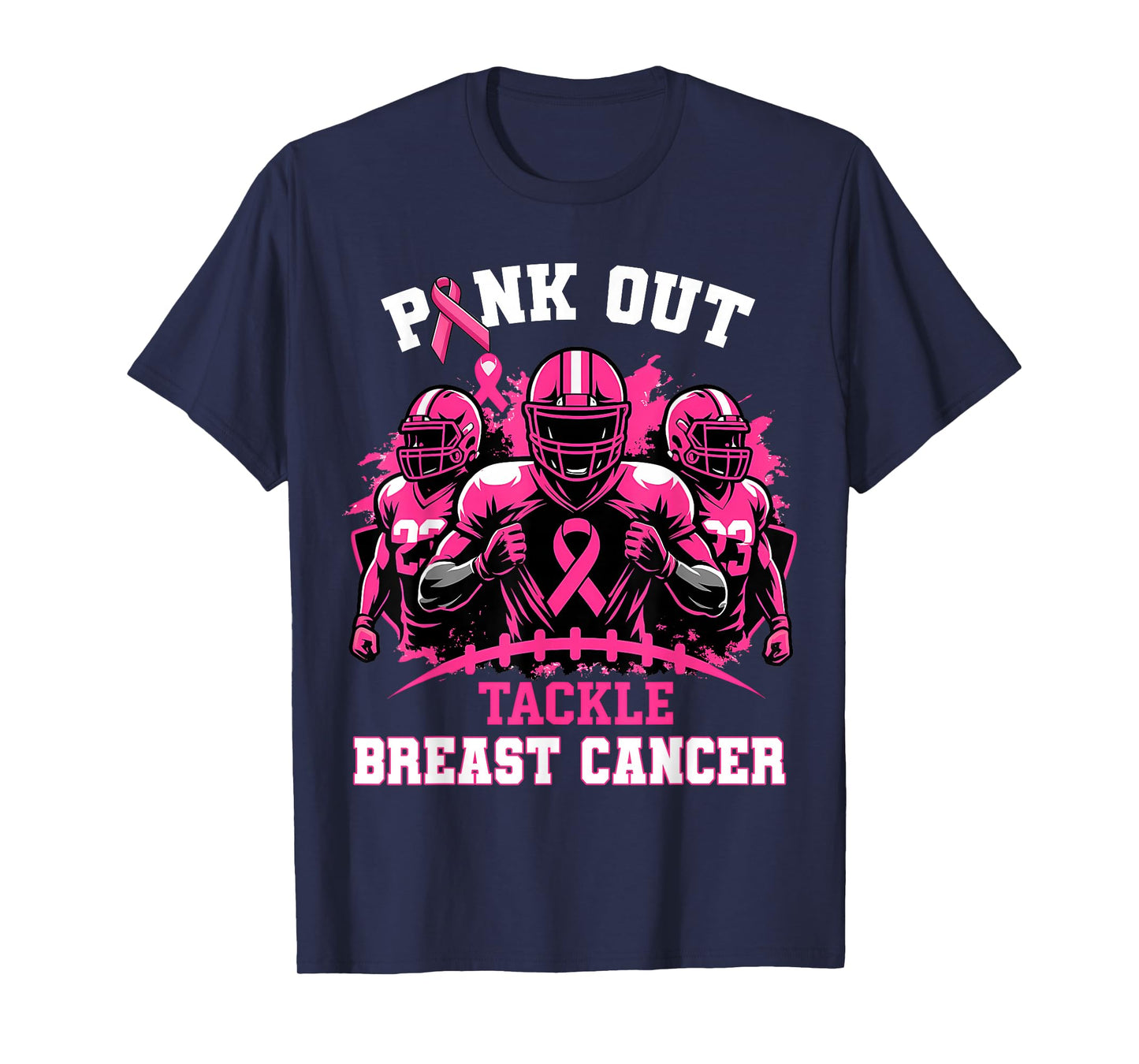 Tackle Breast Cancer Awareness American Football Mom Dad T-Shirt
