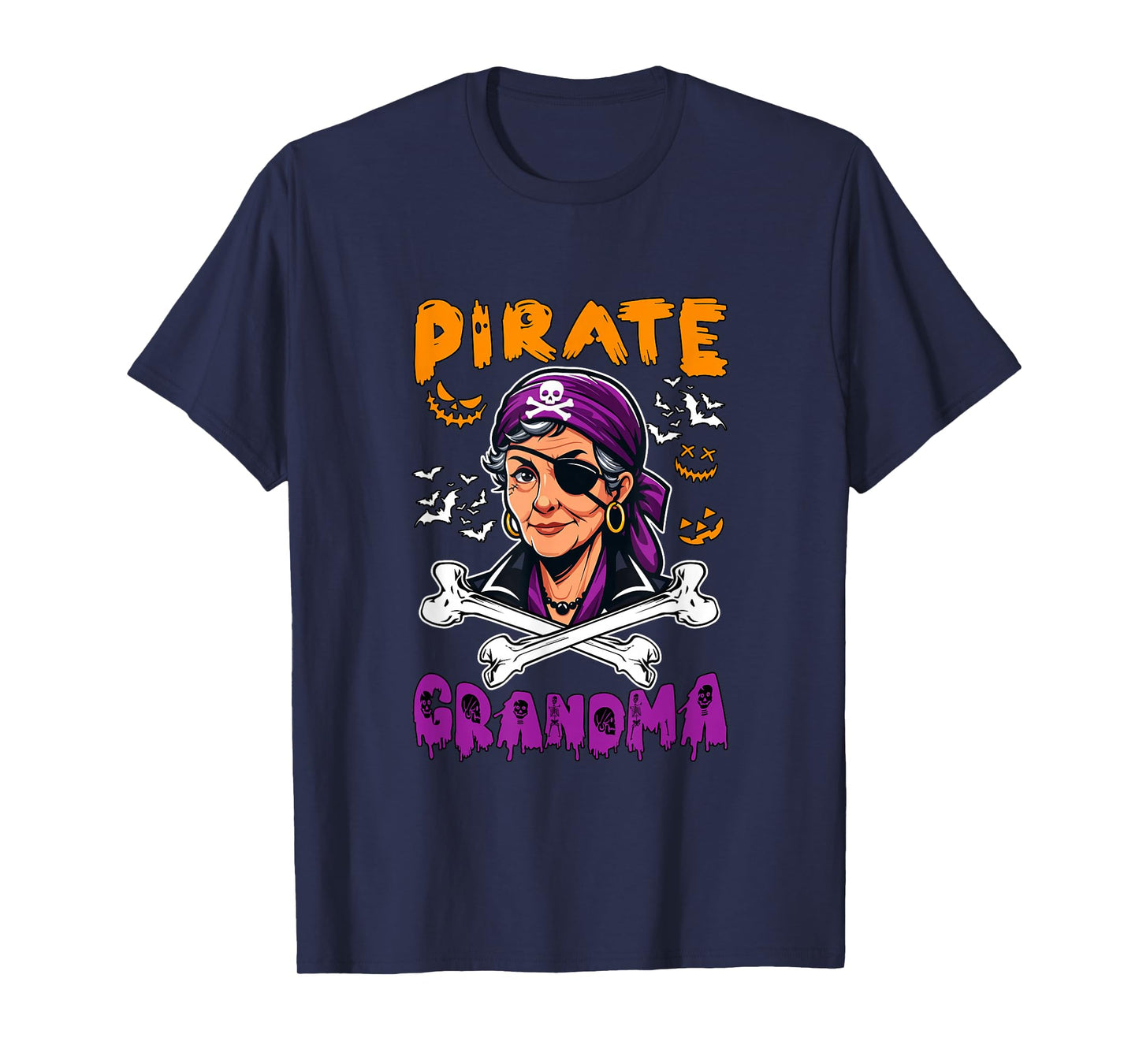 Pirate Grandma Halloween Pirate Lover Funny Men Family Group T-Shirt