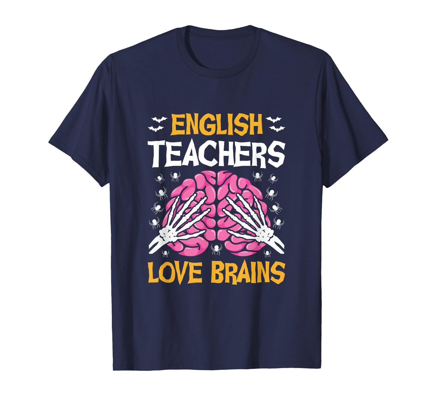 English Teacher Love Brains Funny Halloween School T-Shirt