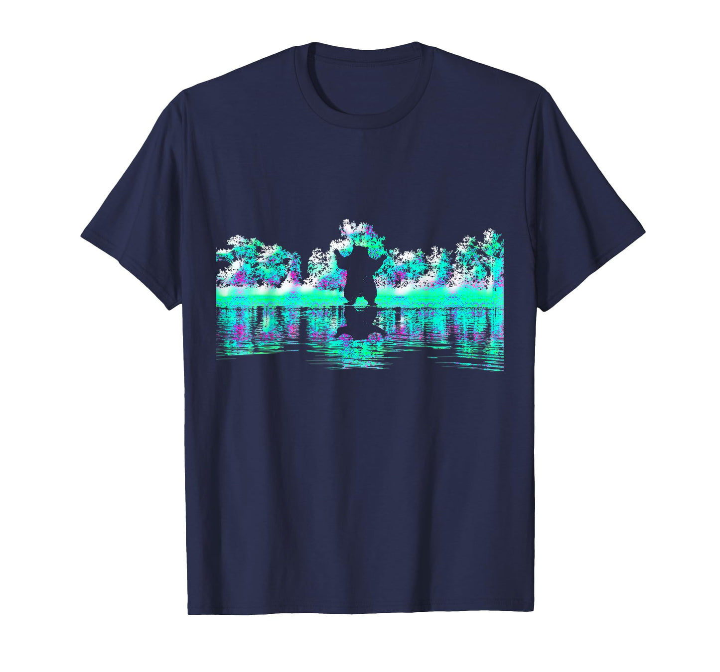 Trees Reflection Wildlife Nature Animal Bear Outdoor Forest T-Shirt