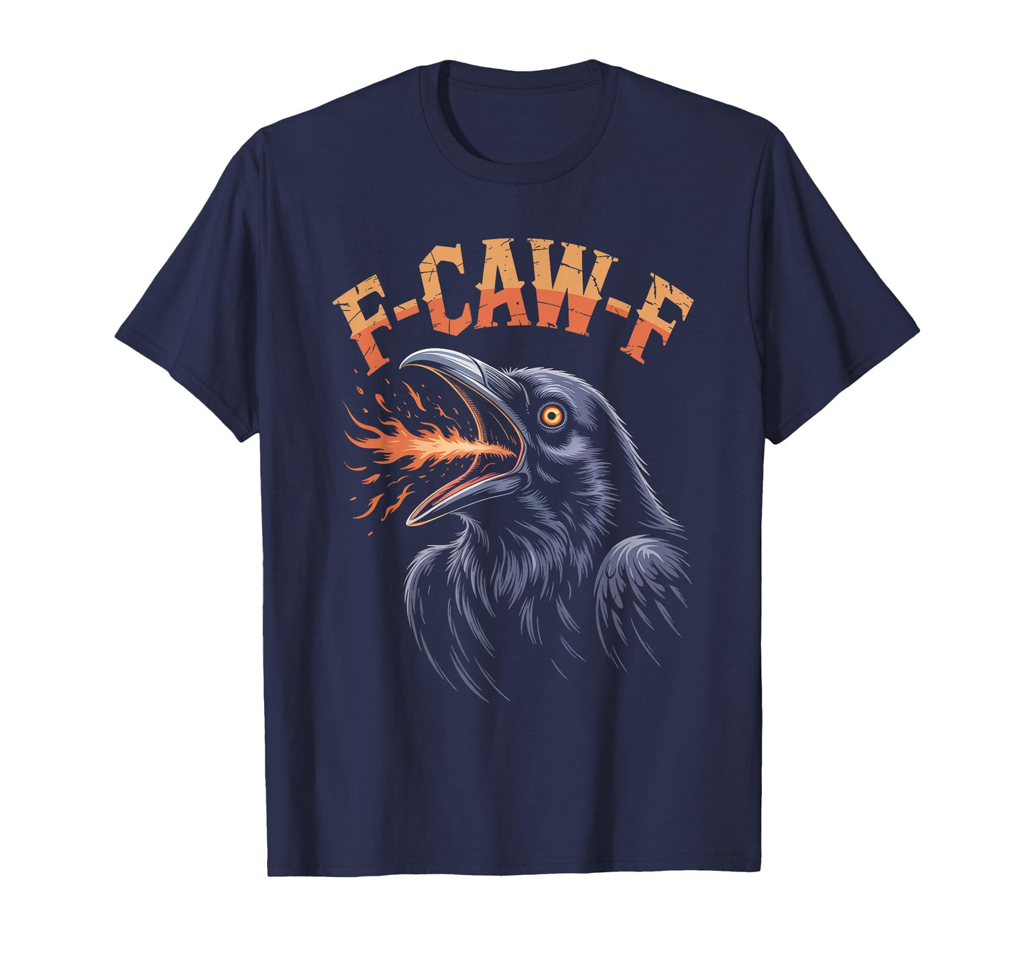 Funny F-Caw-F Crow Gothic Moon Humor Halloween T-Shirt