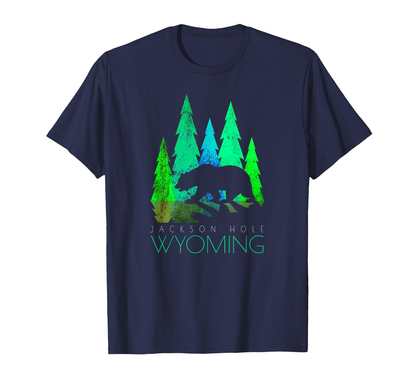 Jackson Hole - Wyoming - Bear and Trees - Jackson Hole T-Shirt