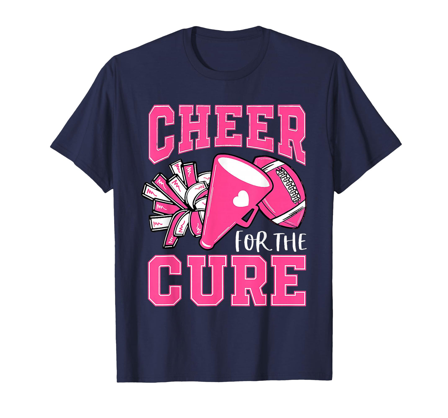 Cheer For Cure Breast Cancer Awareness Cheerleader T-Shirt