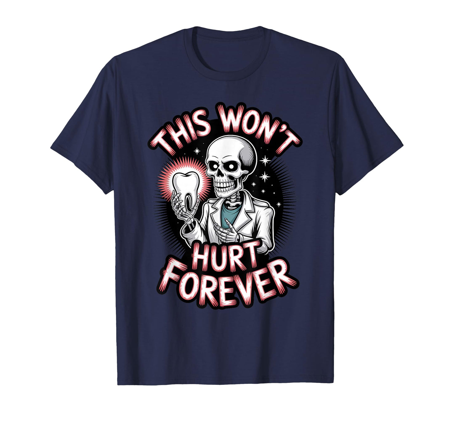 Skeleton Dentist Halloween Funny Spooky Dental T-Shirt