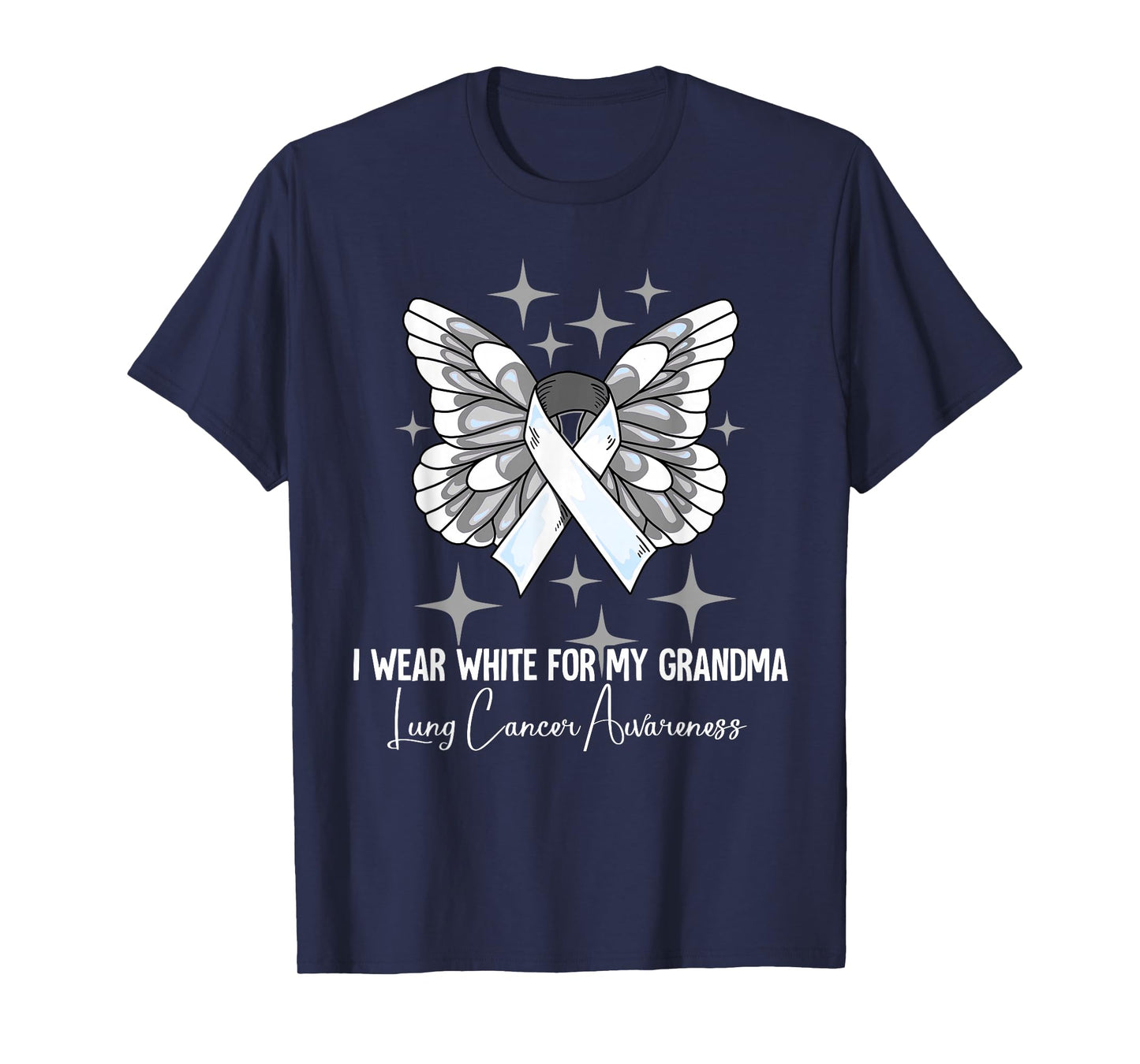 I Wear White For My Grandma Lung Cancer Awareness T-Shirt