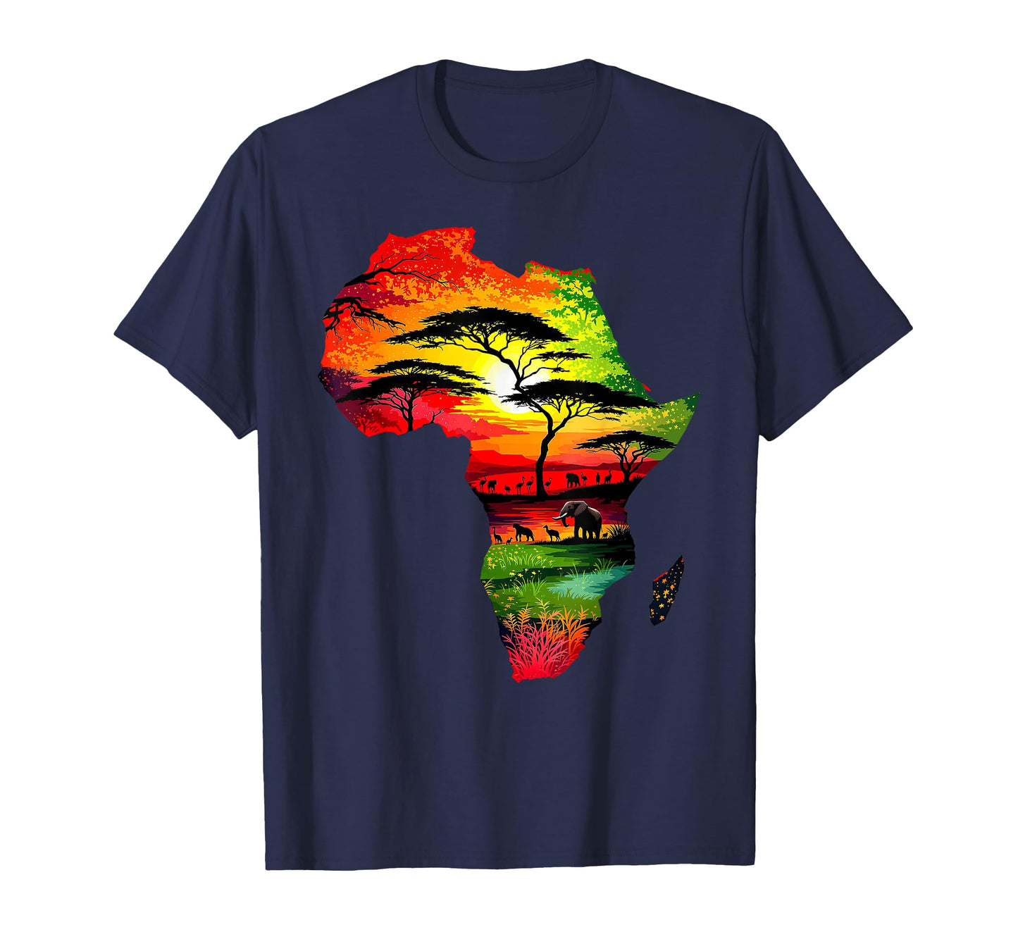 Africa Majestic Safari Animals In Sizzling Continent T-Shirt