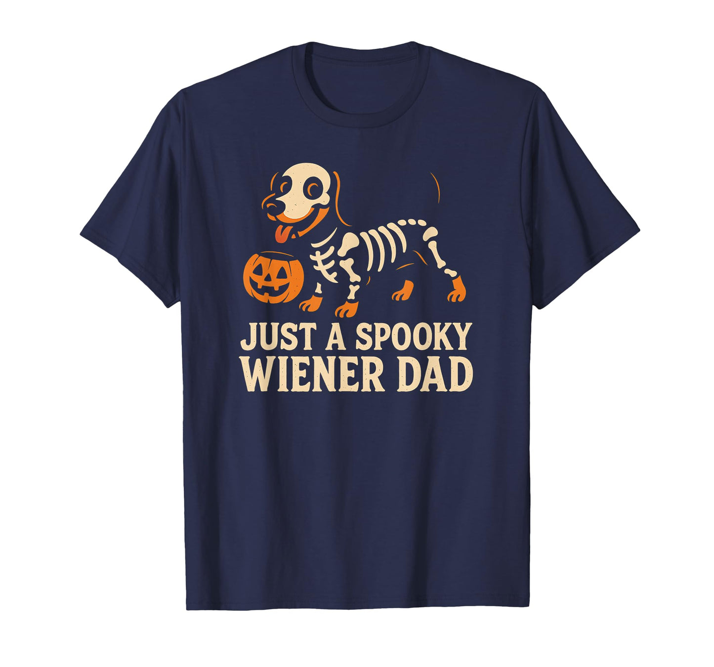 Just a Spooky Wiener Dad Cool Halloween Dachshund Costume T-Shirt