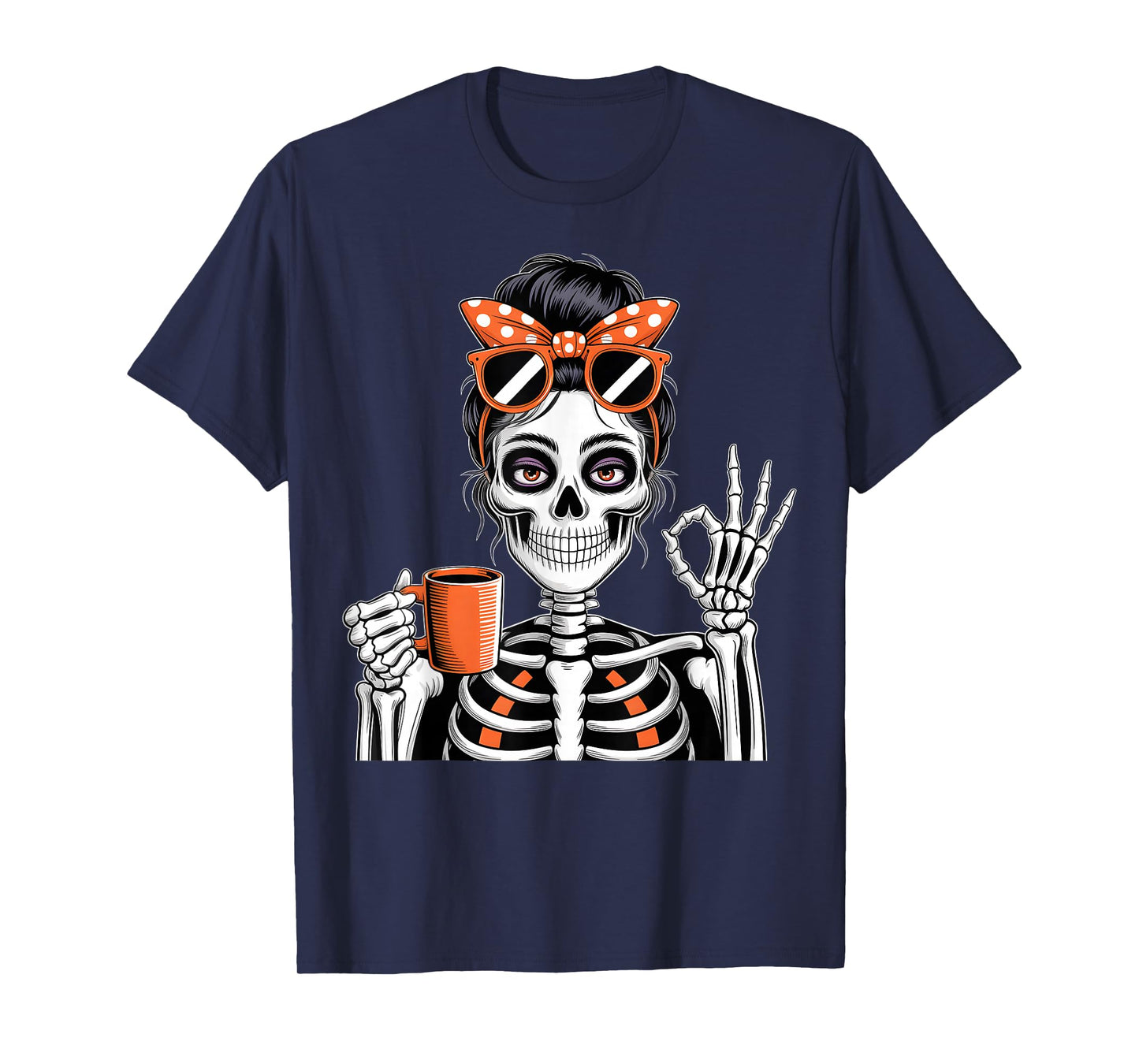 Coffee Bean Skeleton Funny Halloween Coffee Lover T-Shirt
