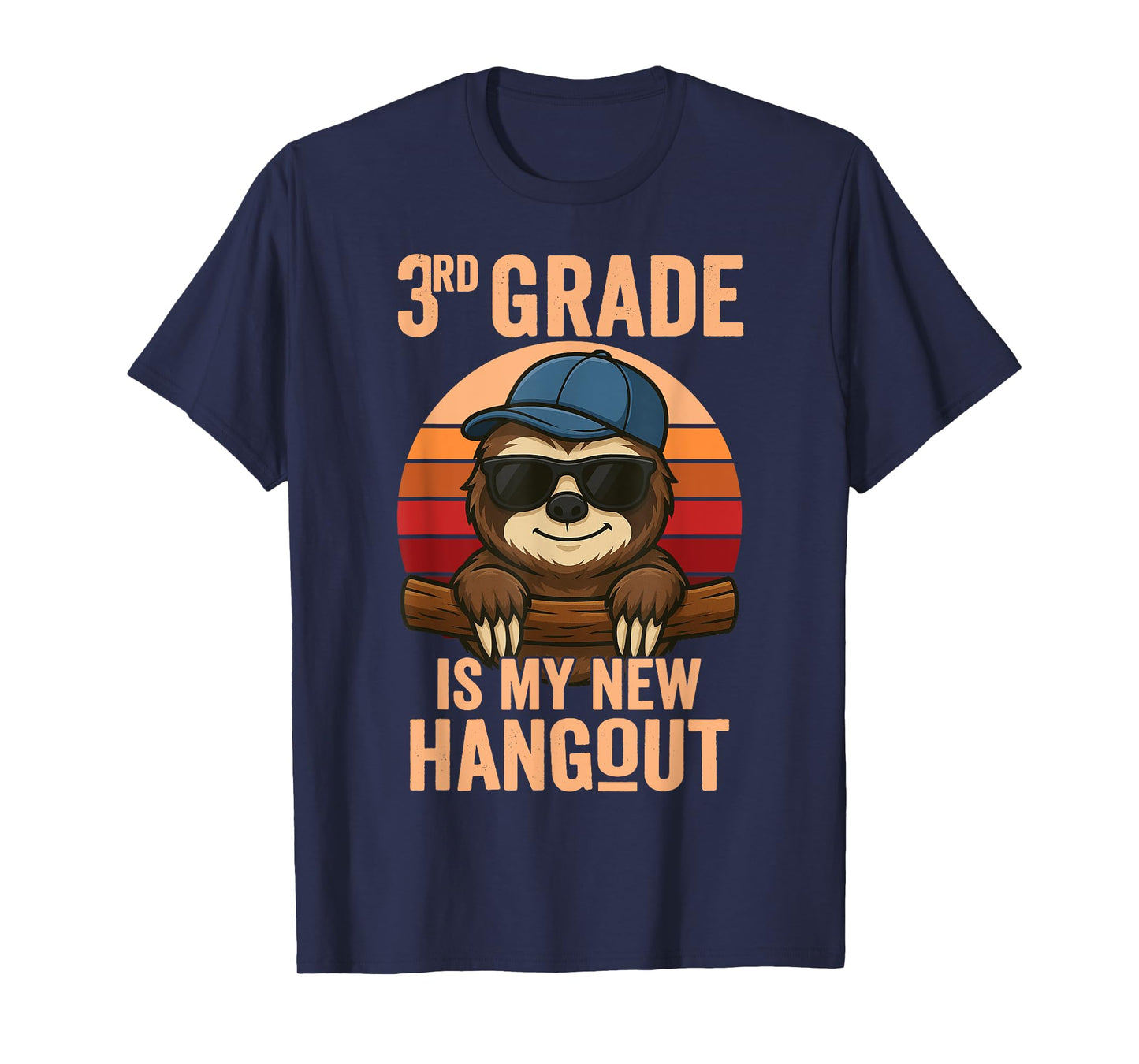 3rd Grade Is My New Hangout Sloth Third Grader T-Shirt