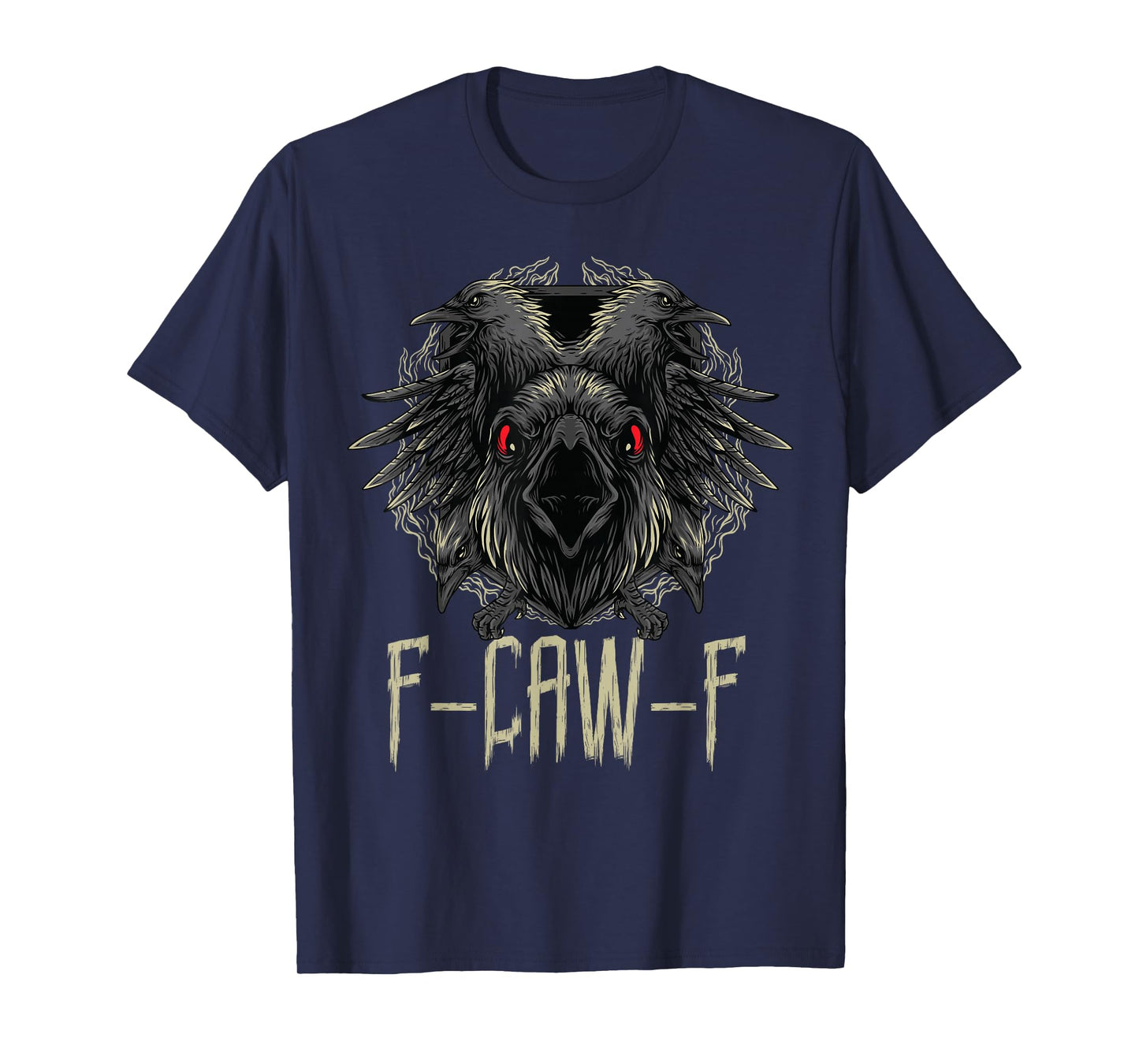 Black Crow, F-Caw-F Funny Black Bird FCAWF Adult Humor T-Shirt