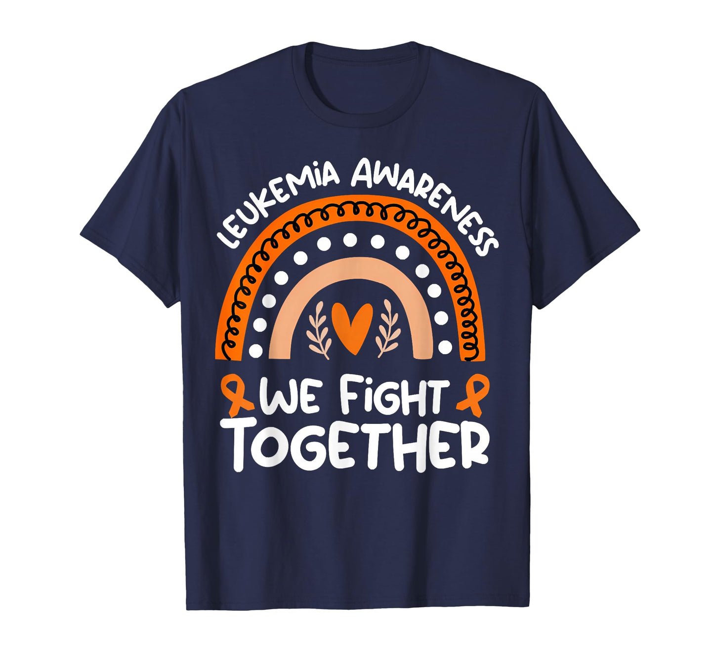 We Fight Together Leukemia Awareness Rainbow Ribbon Outfit T-Shirt