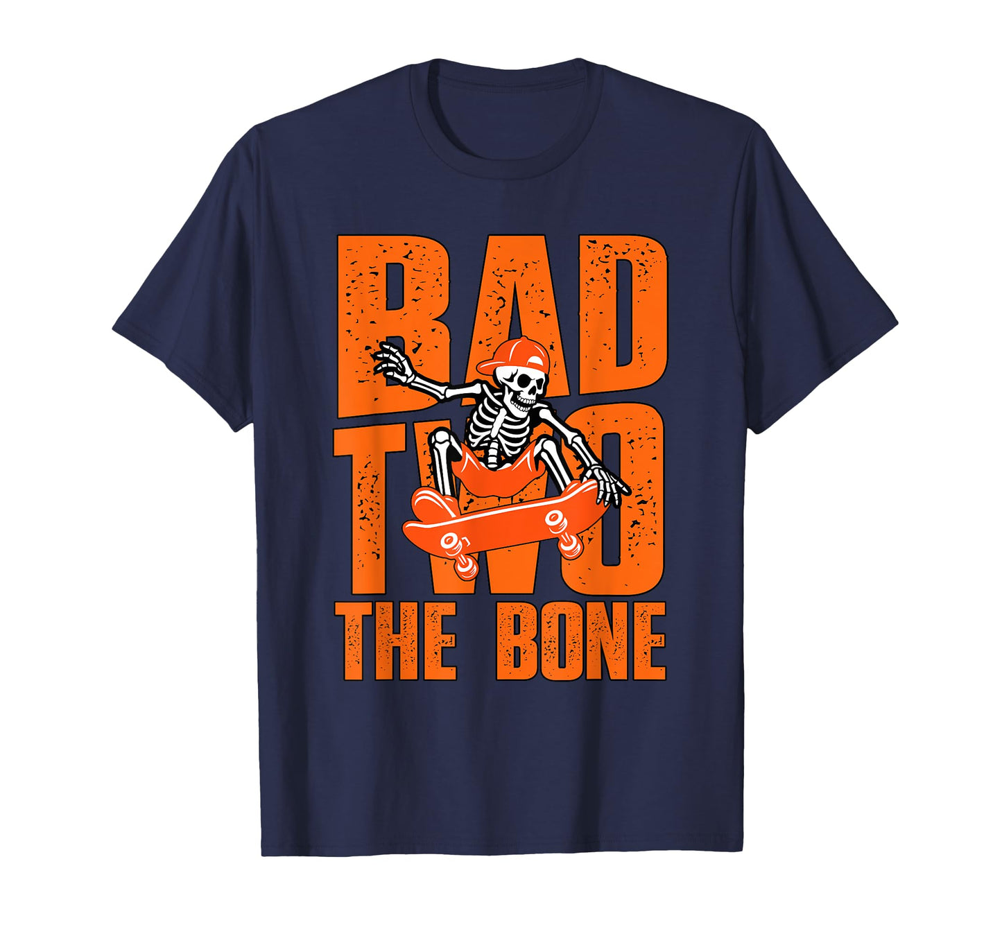 Bad Two The Bone Party Skate Skeleton 2nd Birthday Boy T-Shirt