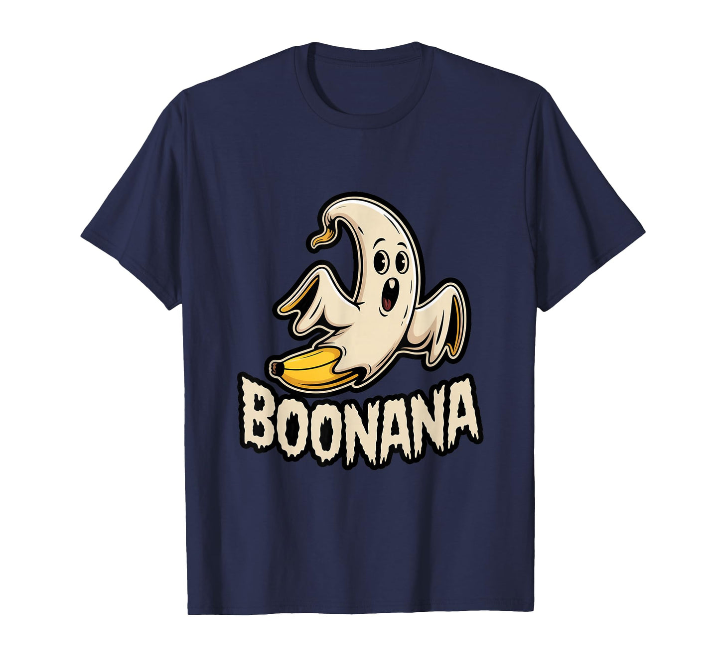 Boonana Cute Ghost Banana Halloween Costume Men Women Kids T-Shirt