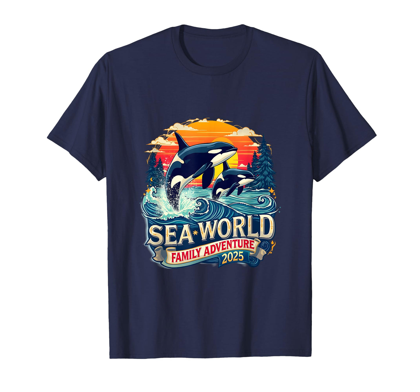Family Adventure Sea World 2025 Ocean Explorer Memories T-Shirt