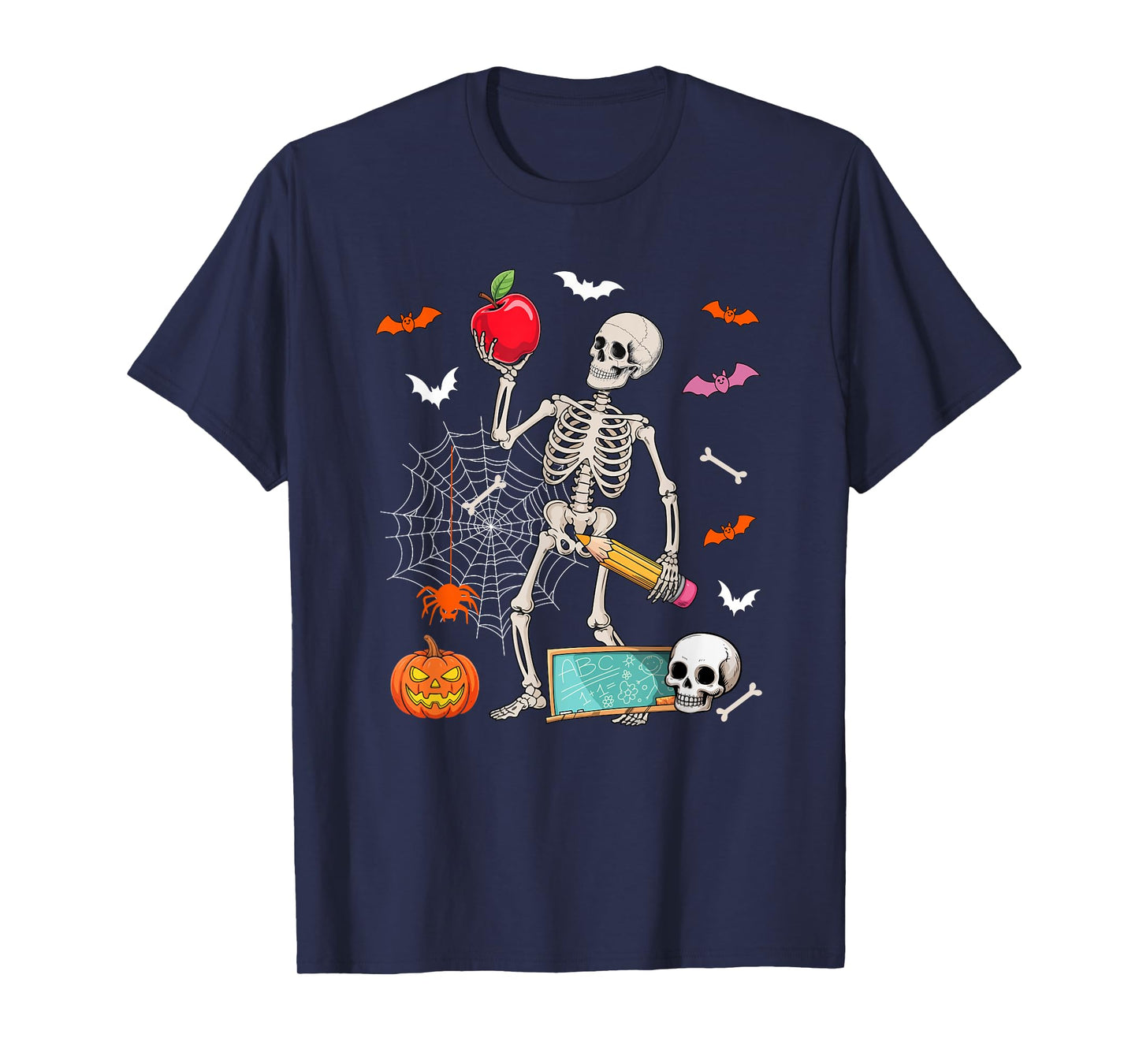 Assistant Teacher Job Horror Skeleton Halloween Costume Team T-Shirt