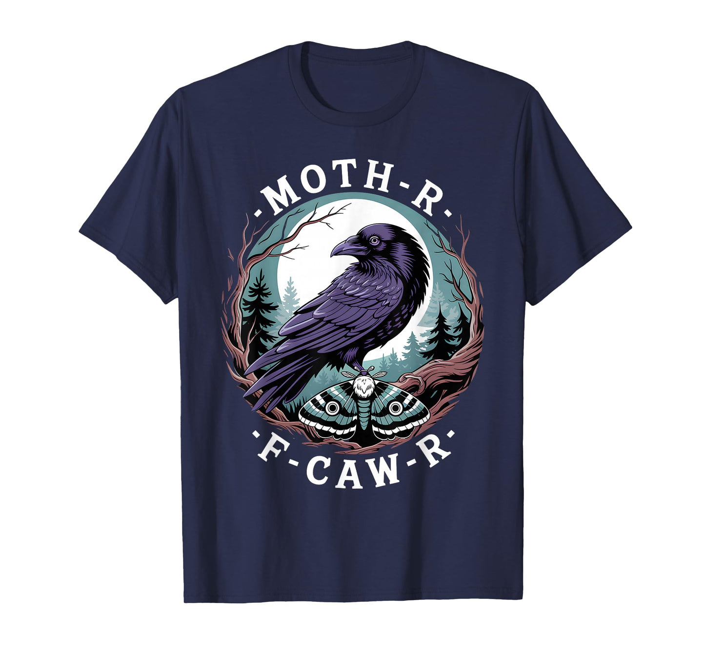 Funny Crow F-Caw-F Raven Bird Gothic Halloween Party Joke T-Shirt