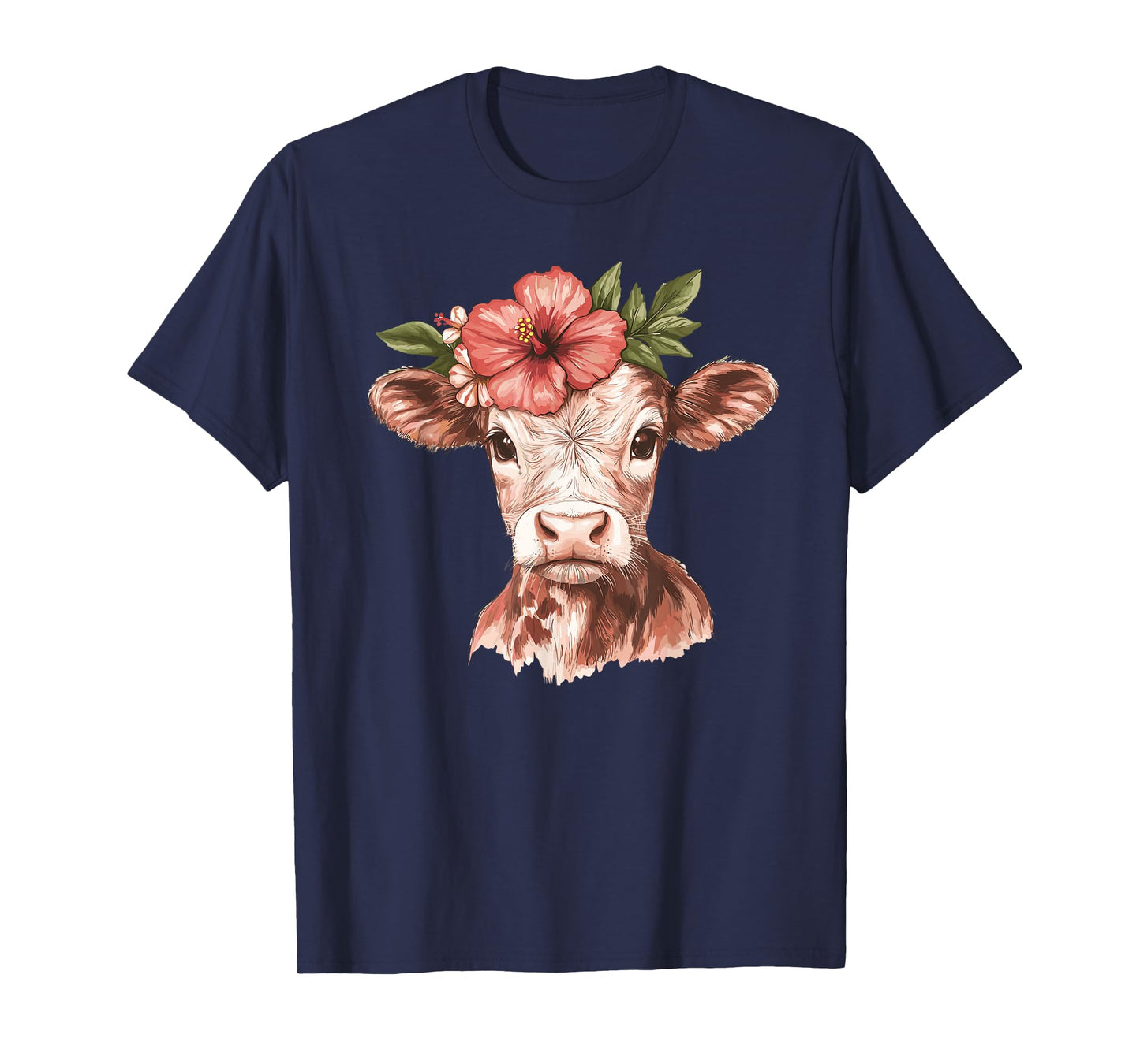 Cow With Flowers T-Shirt