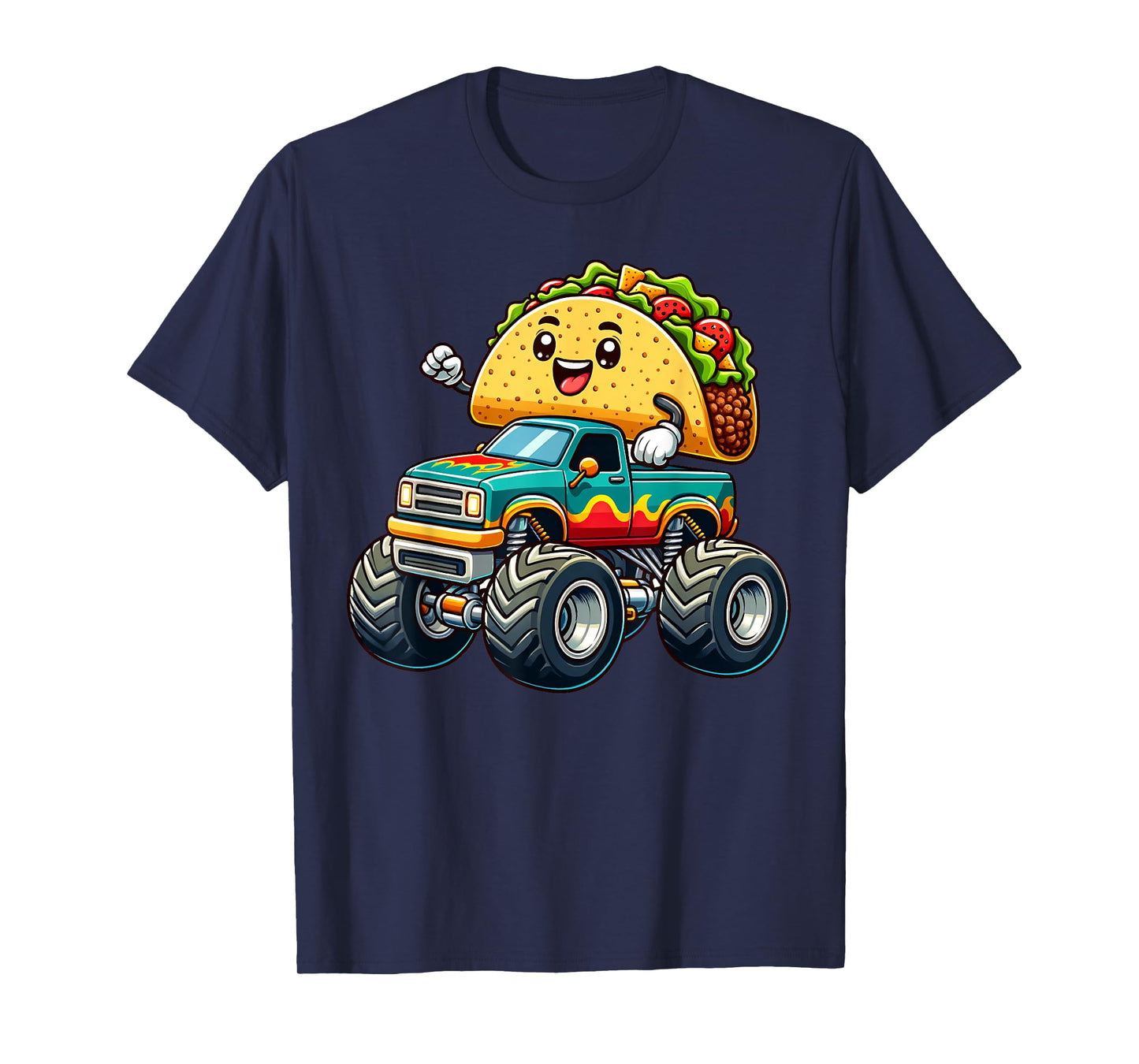 Monster Truck Tacos Cinco De Mayo Mexican Fiesta Boys Girls T-Shirt