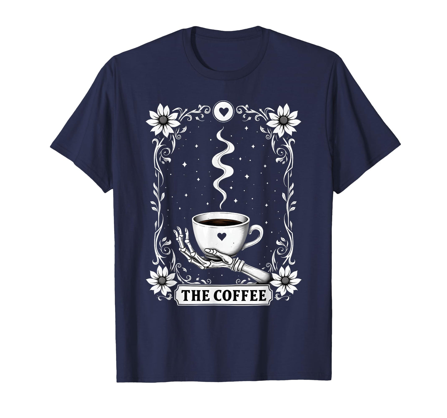 Tarot Card Skeleton The Coffee Halloween T-Shirt