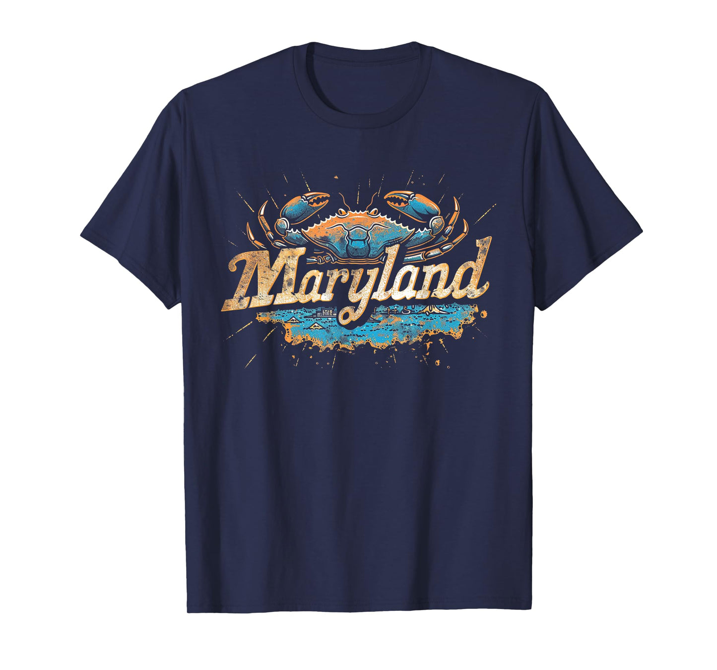 Maryland - Cool Funny Graphic Vintage Men Women Retro Crab T-Shirt