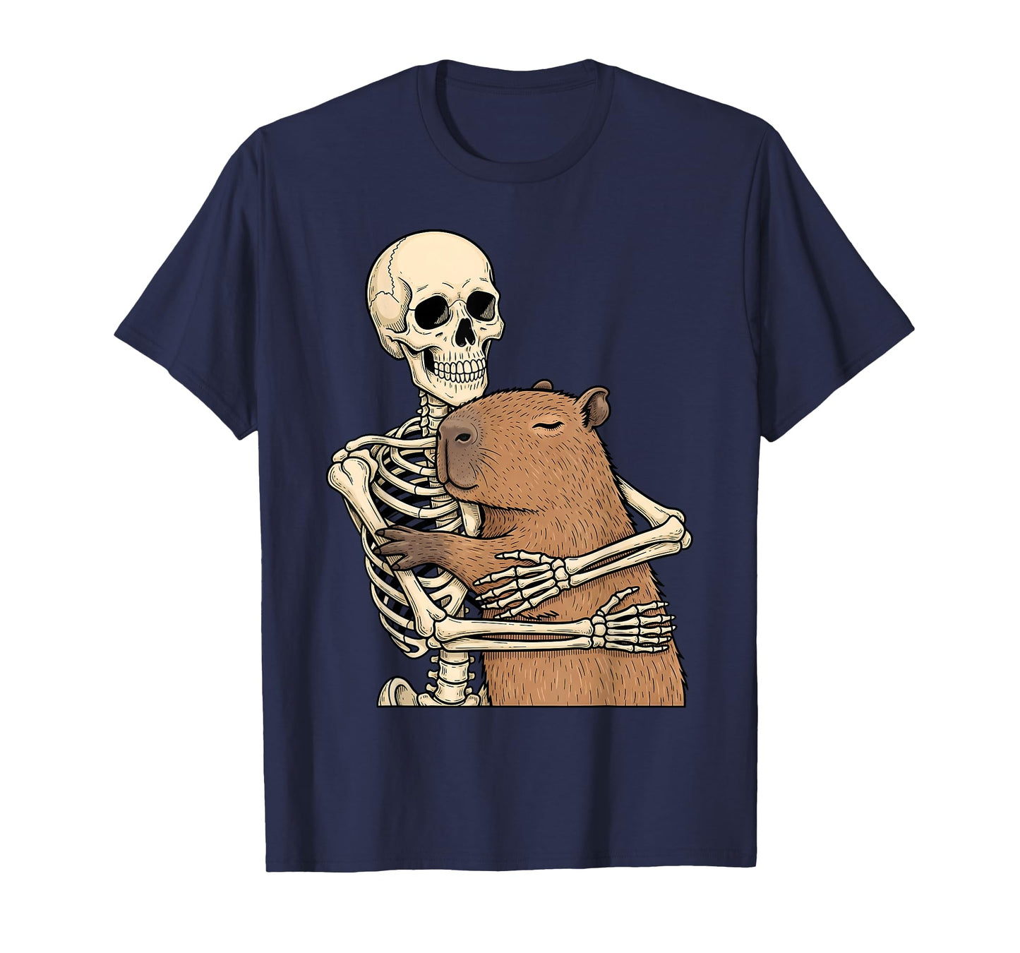 Skeleton Capybara Halloween Kawaii Spooky Aesthetic T-Shirt