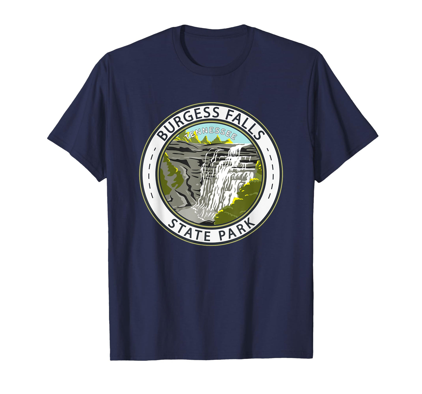 Burgess Falls State Park Tennessee Badge Vintage T-Shirt