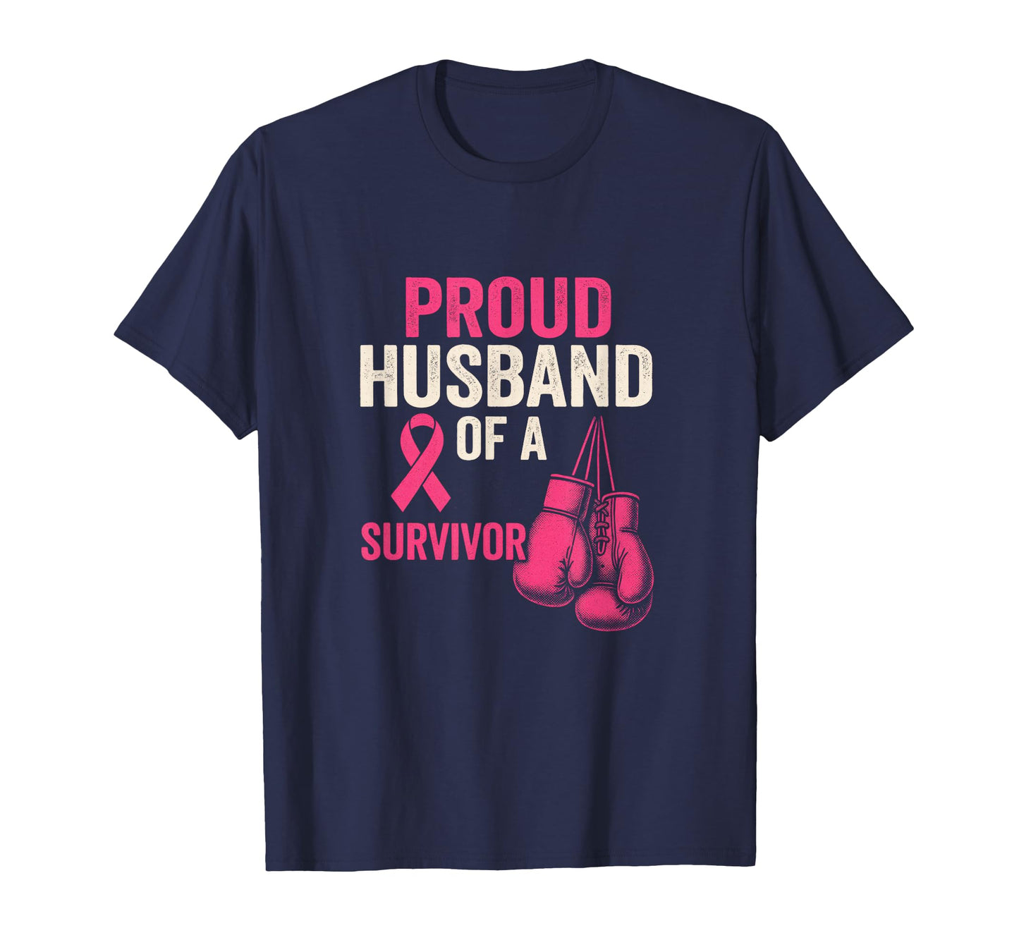 Proud Husband of A Survivor - Breast Cancer Awareness T-Shirt
