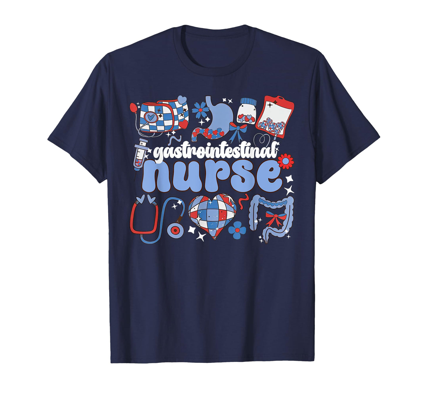 Gastrointestinal Nurse 4th Of July Gastro Endoscopy Doctor T-Shirt