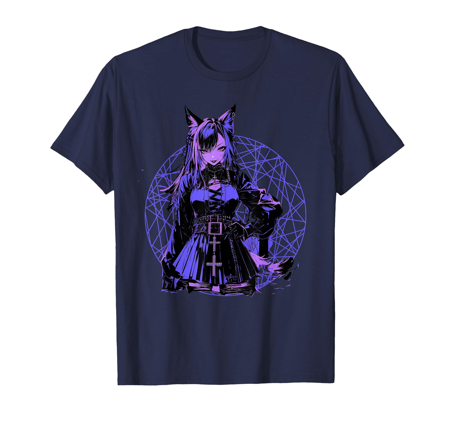 Goth Grunge Demon Anime Furry Wolf Horror Alt Aesthetic T-Shirt