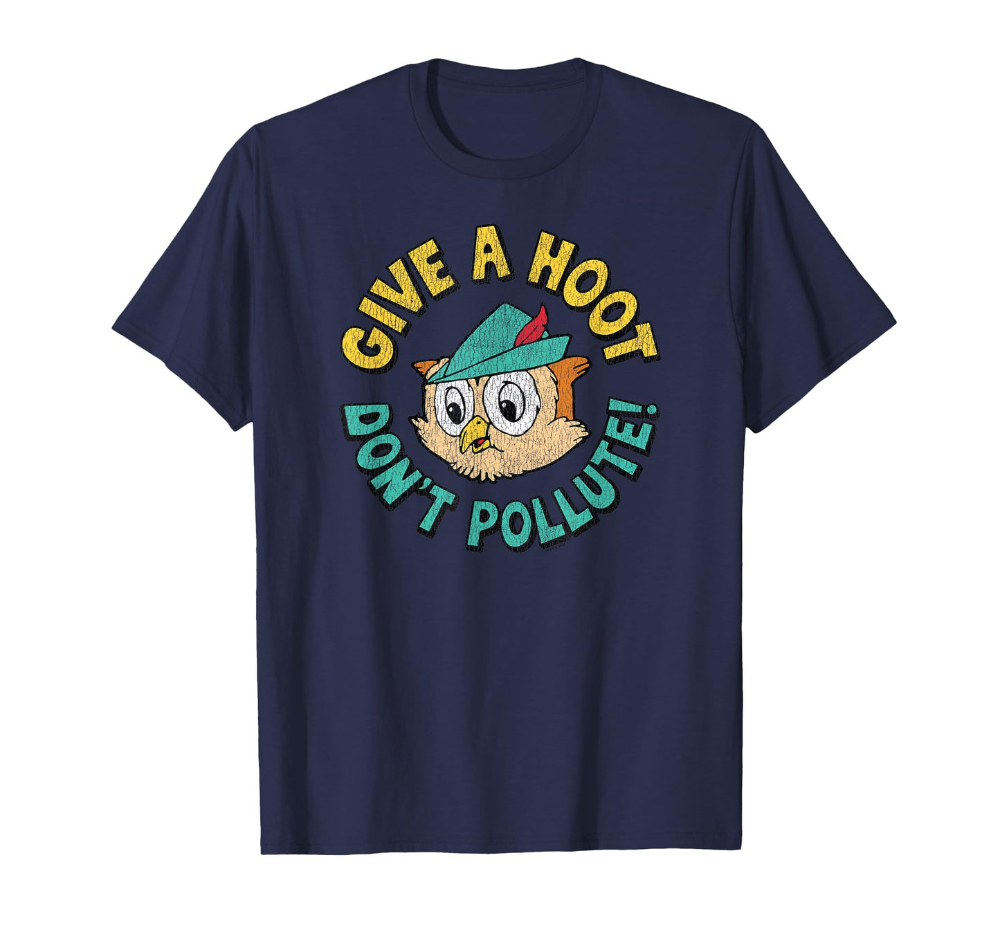 Woodsy Owl Distressed Give a Hoot Don't Pollute Retro T-Shirt