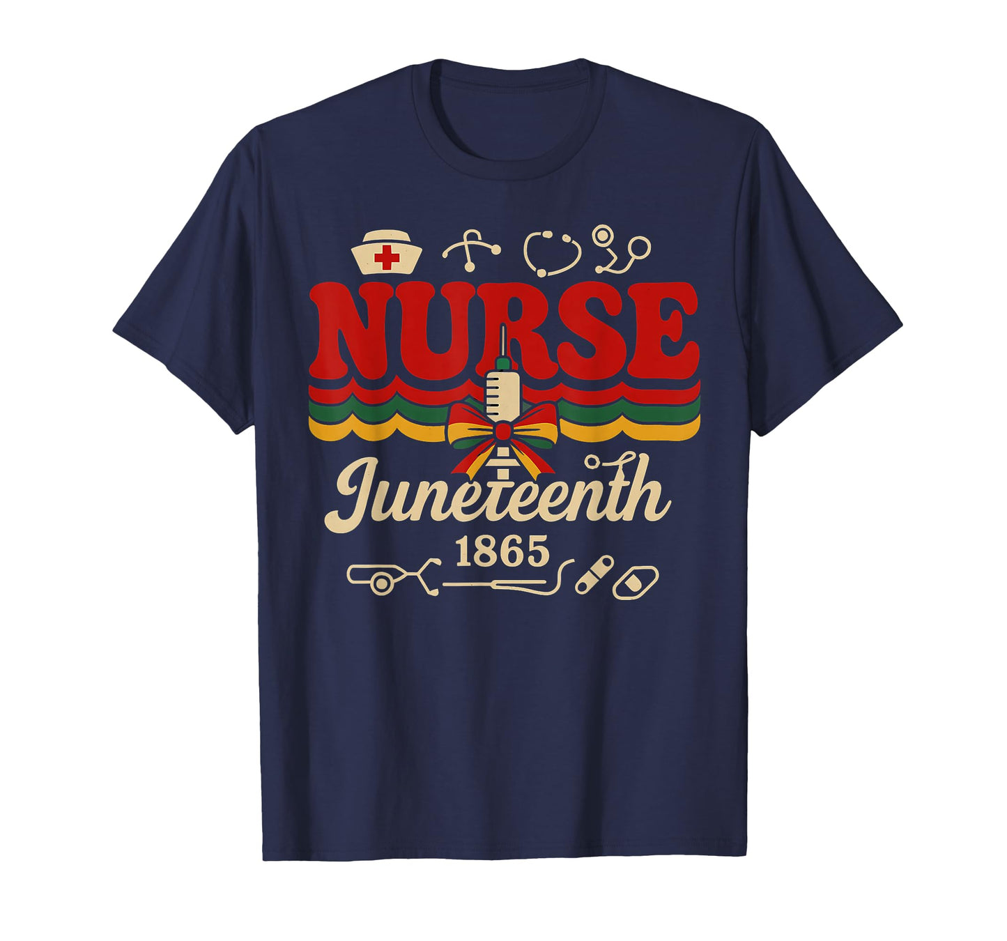 Juneteenth Nurse Tee Nursing Stethoscope Black History Month T-Shirt