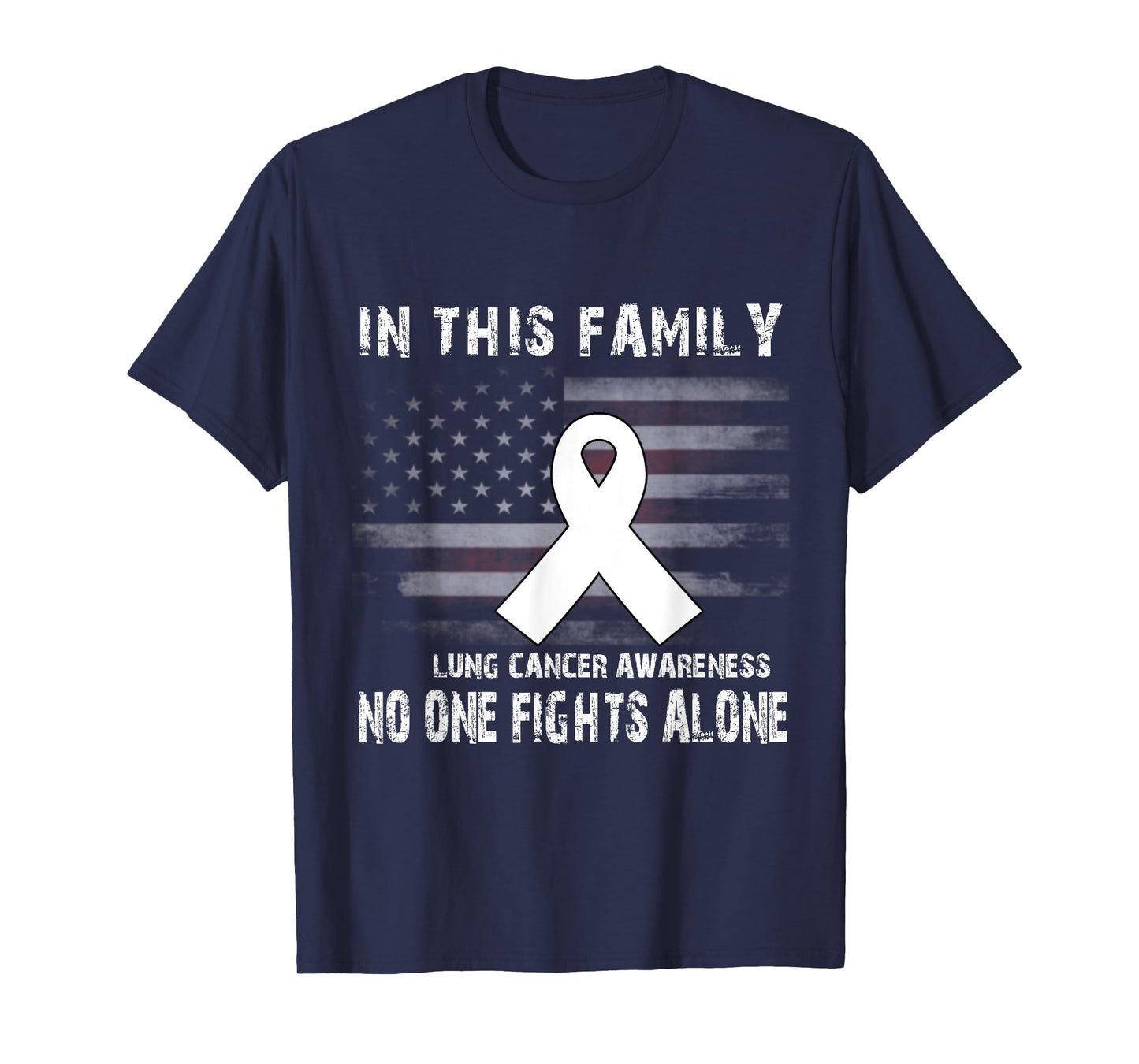 Lung Cancer Awareness Shirt - No One Fights Alone T-Shirt