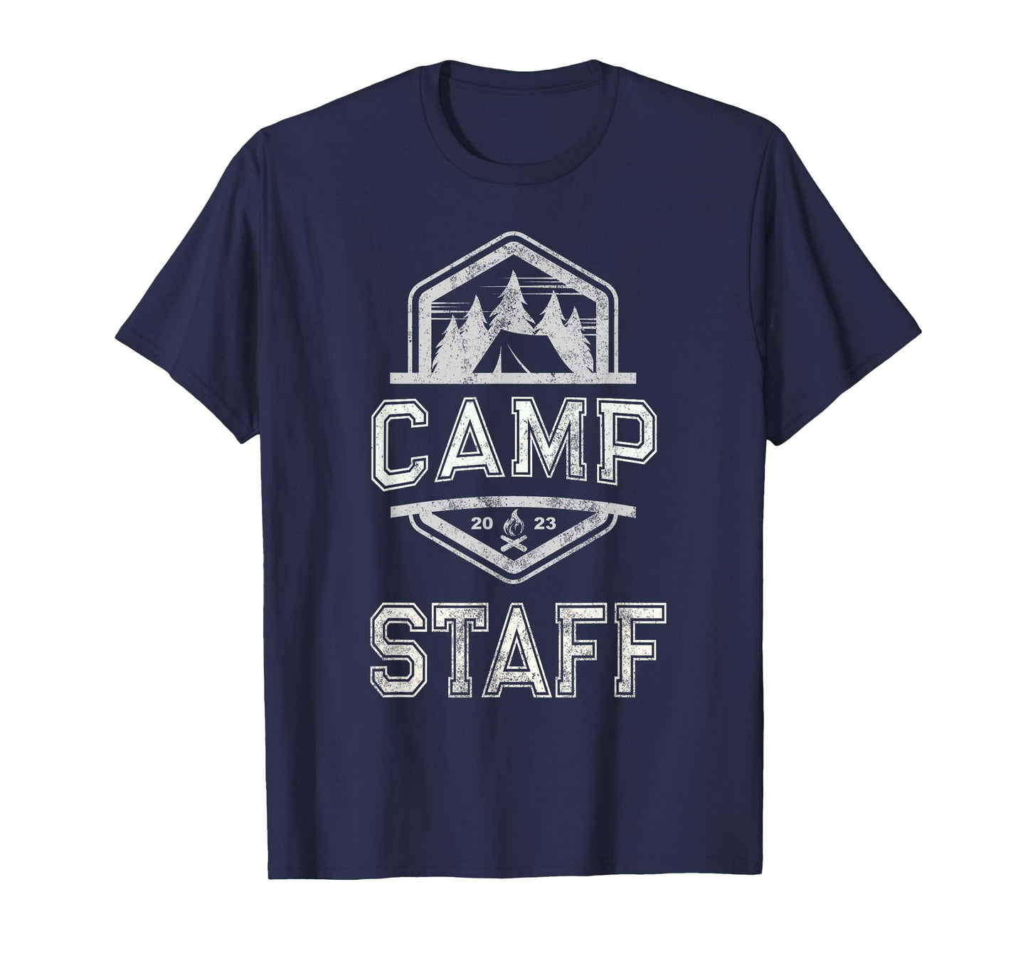 Vintage CAMP STAFF Summer Campground Host Crew Counselor T-Shirt