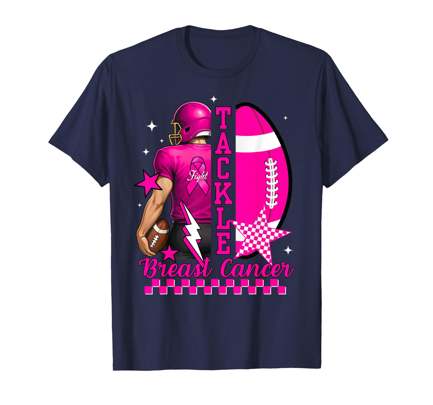 Tackle Breast Cancer Awareness American Football Men Women T-Shirt