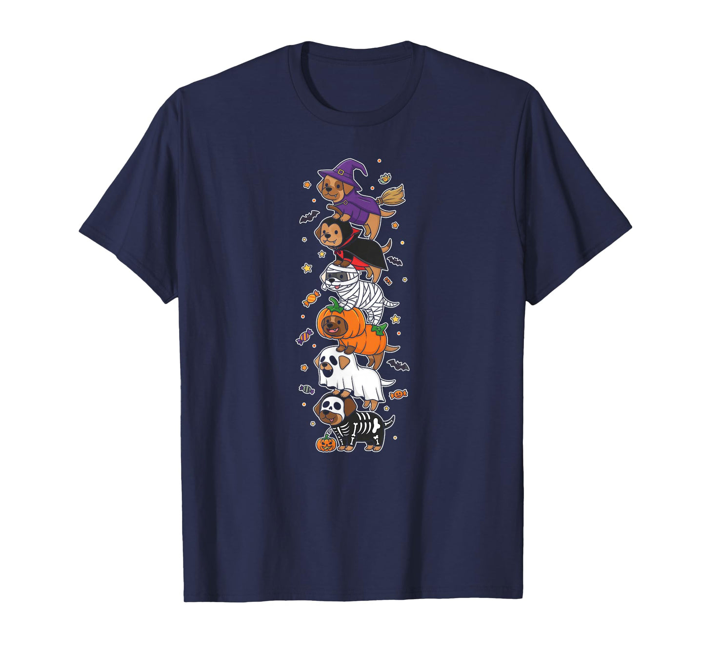 Labrador Retriever Witch Vampire Ghost Halloween Kids Mens T-Shirt