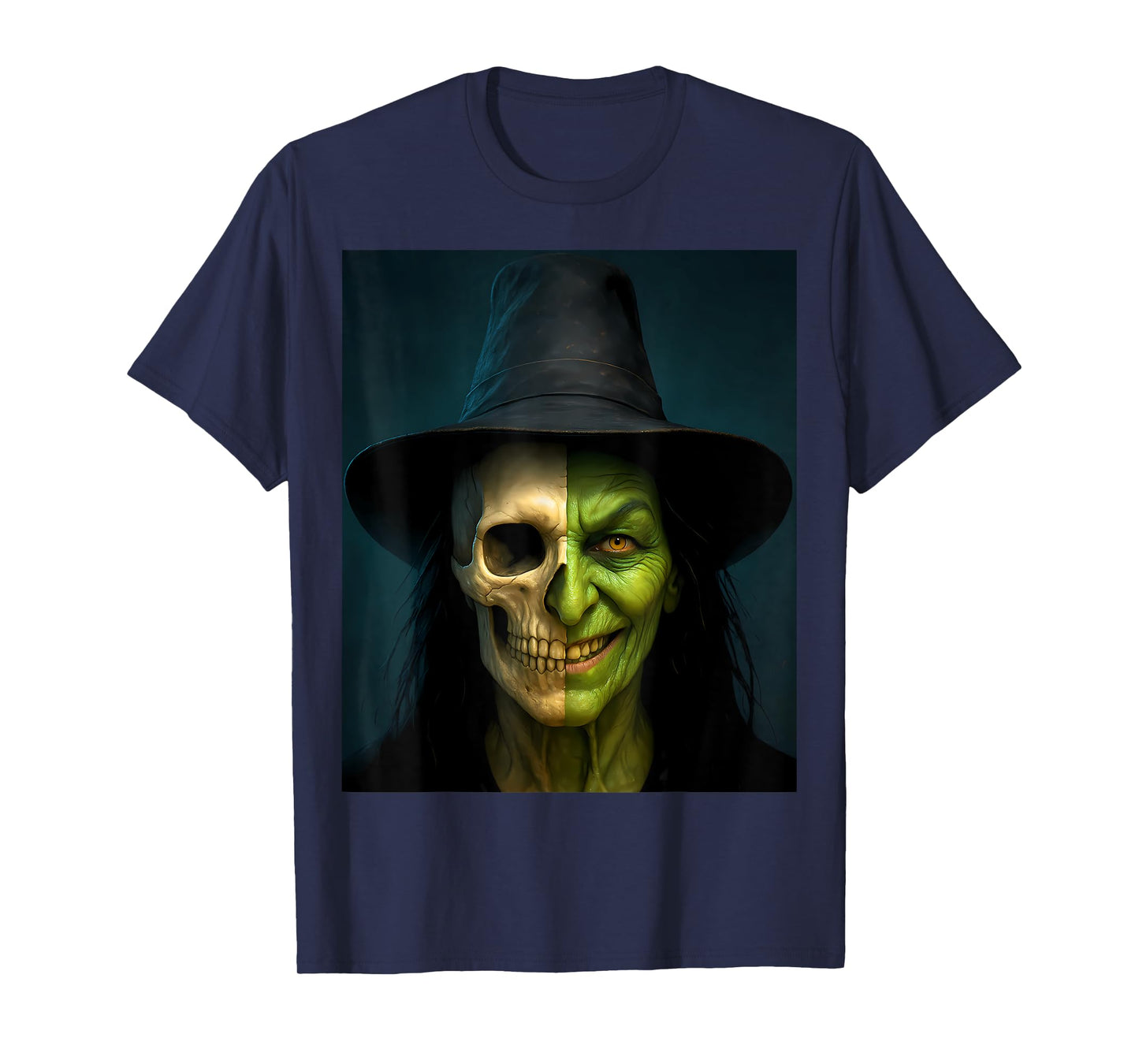 Skeleton Witch Scary Halloween T-Shirt