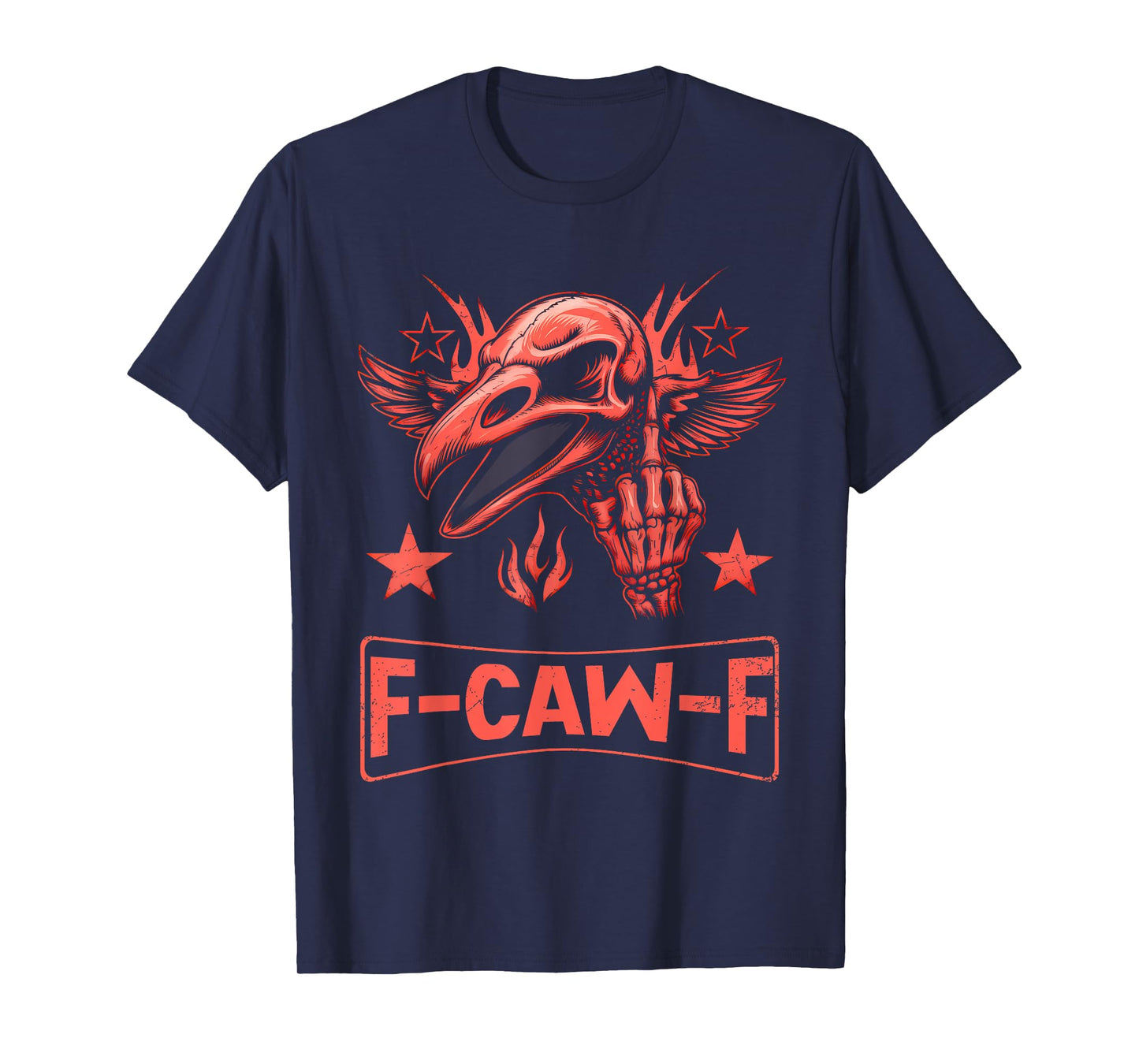F-CAW-F Raven Skull Meme – Funny Gothic Crow T-Shirt
