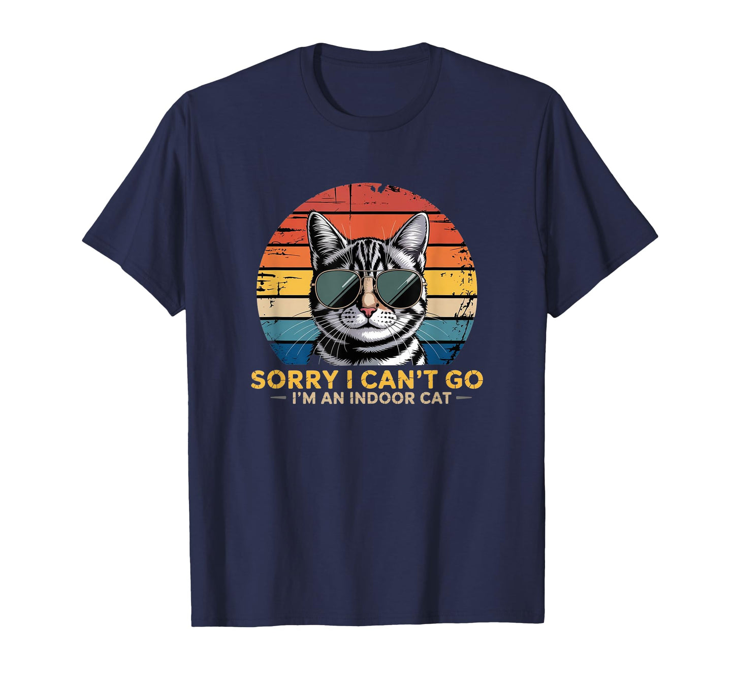 Sorry I Can’t Go – I’m an Indoor Cat Vintage Tee T-Shirt
