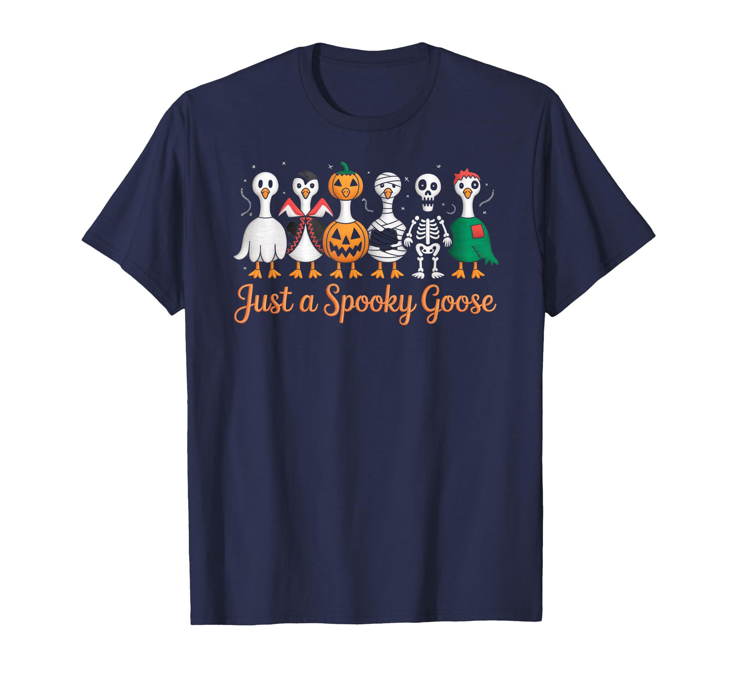 Just A Spooky Goose Halloween Silly Goose Funny Halloween T-Shirt