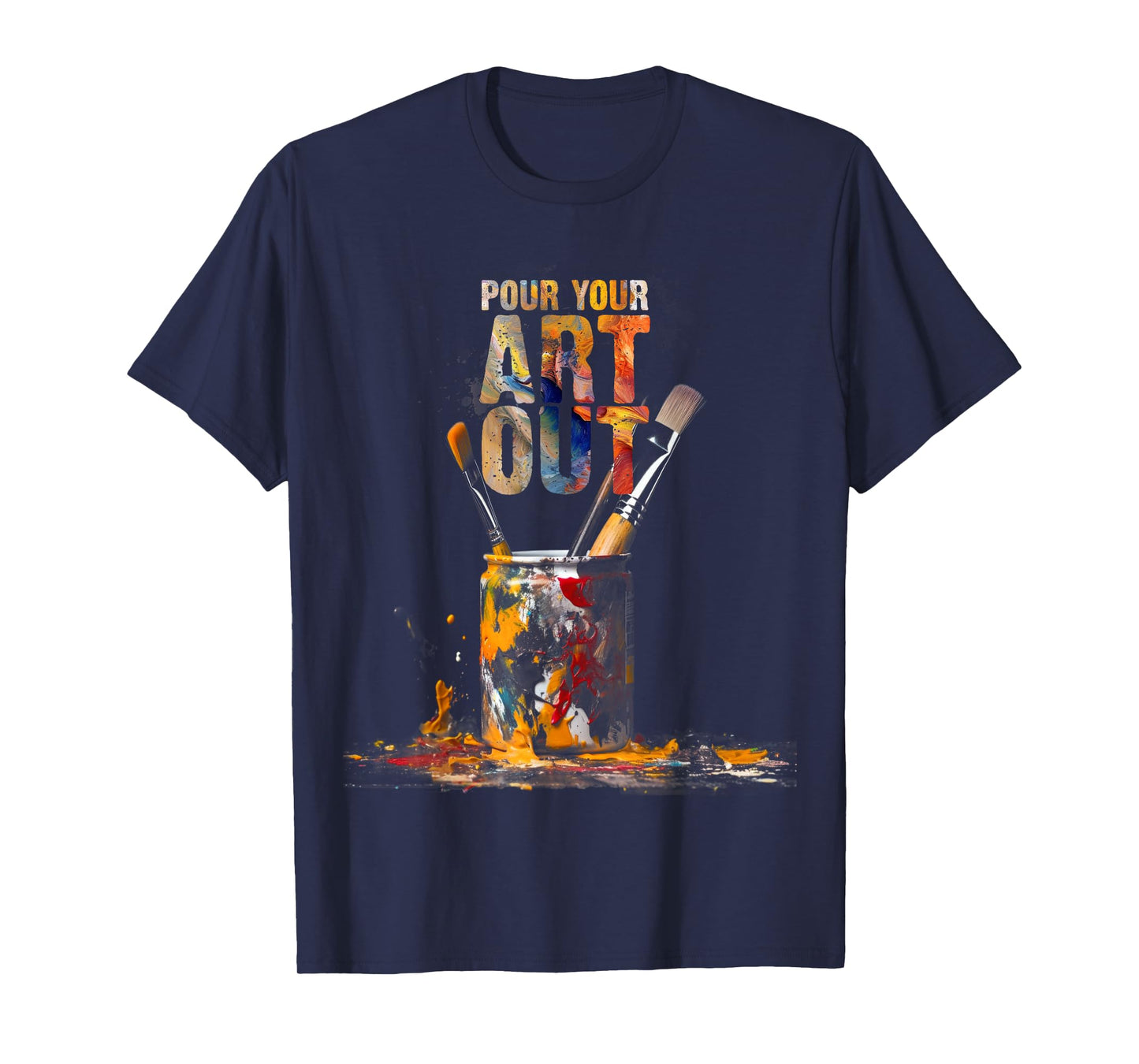 Vintage Cat Gift Store Artist Art Make Art Painter Teacher Artsy Gift T-Shirt