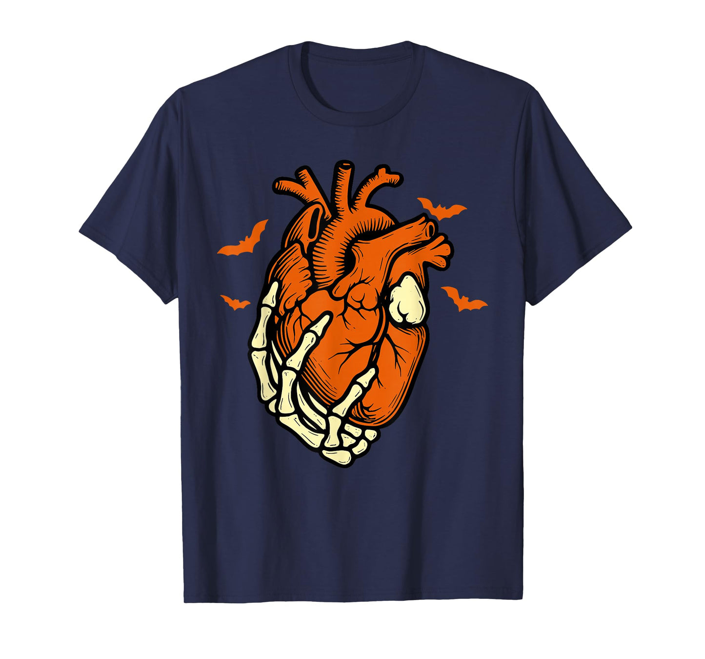Halloween Anatomical Heart Skeleton Cardiology Nurse CVICU T-Shirt