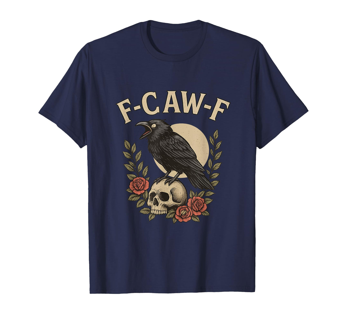 Raven Skull Floral Art for Nature Lovers T-Shirt