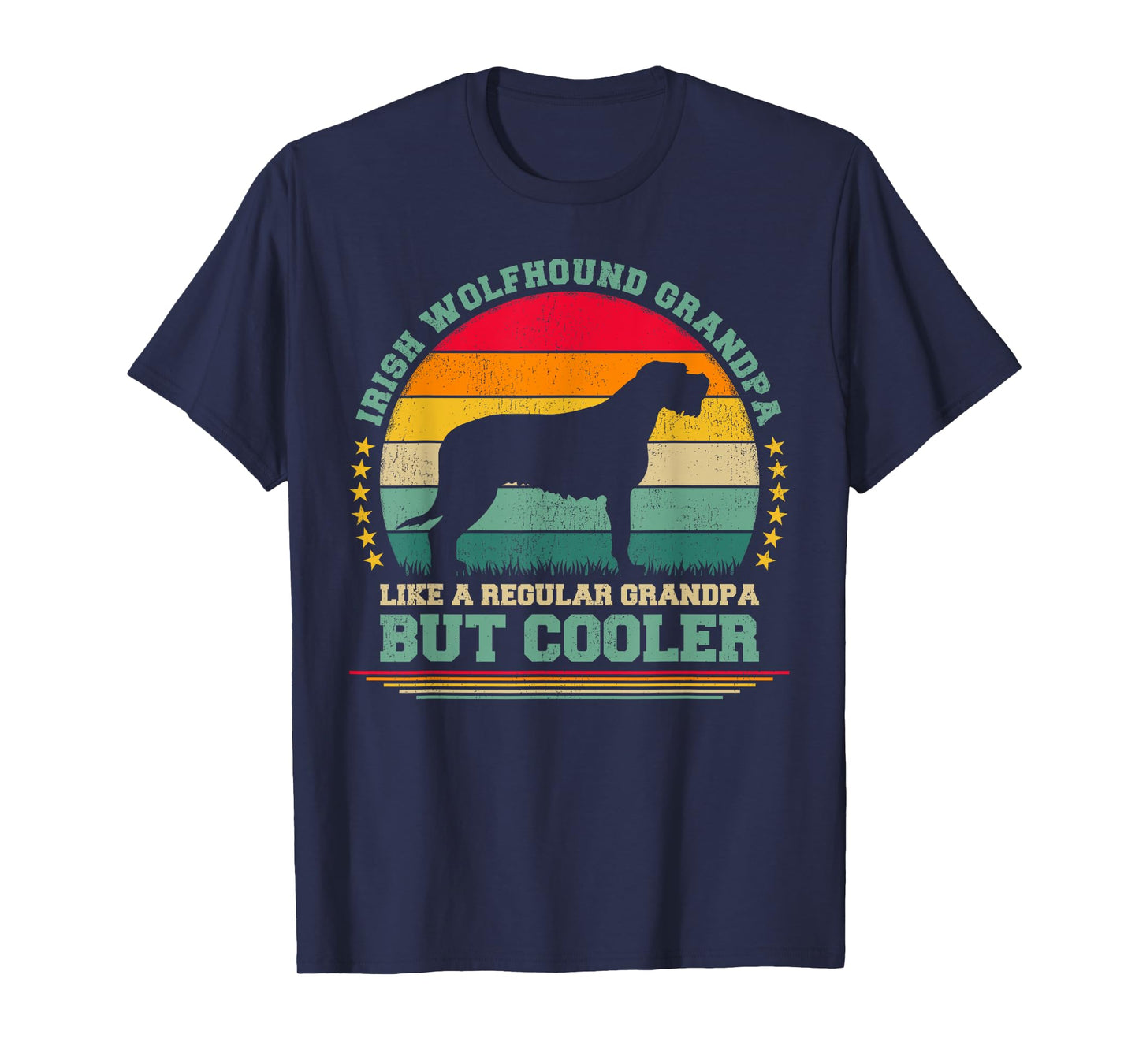 Irish Wolfhound Grandpa Like A Regular Grandpa Father's Day T-Shirt