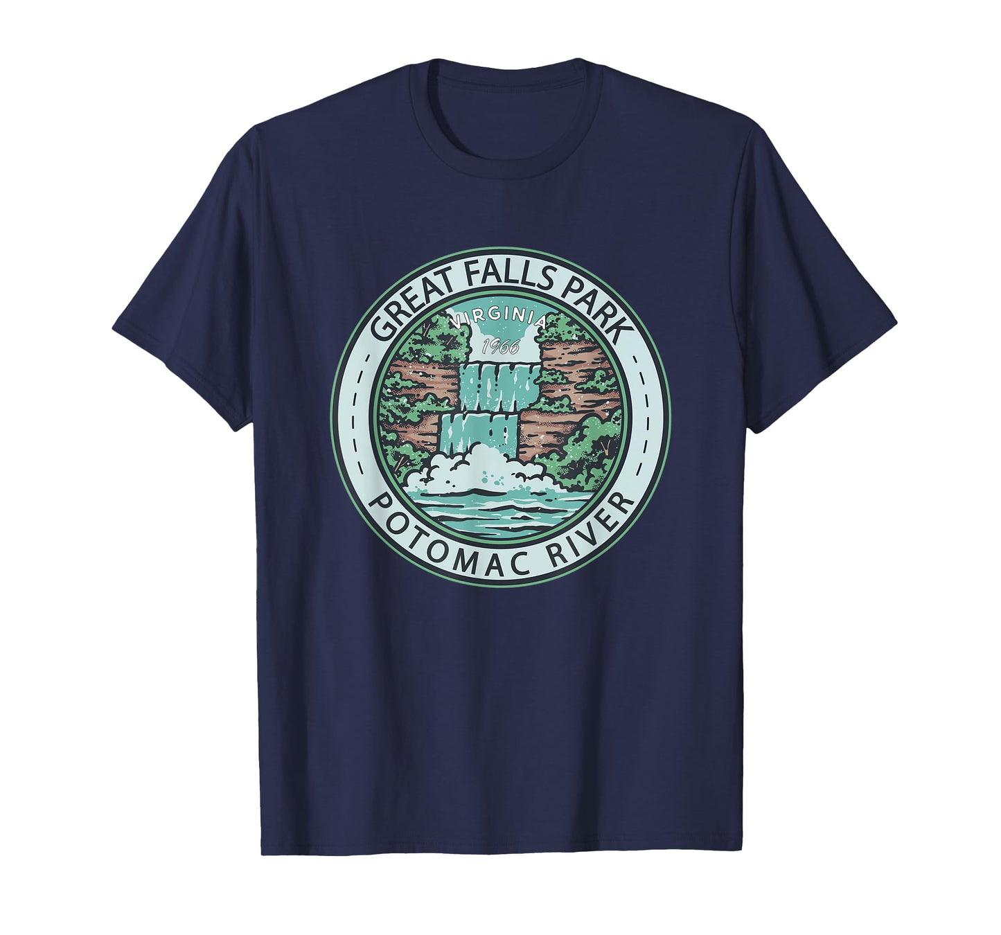 Great Falls Park Virginia Badge Vintage T-Shirt