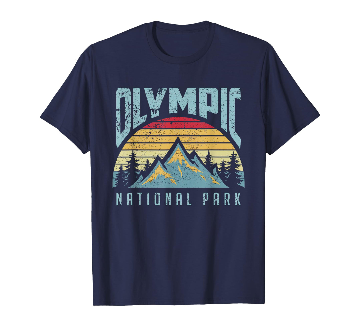 Olympic National Park Washington USA Mountains Retro T Shirt T-Shirt