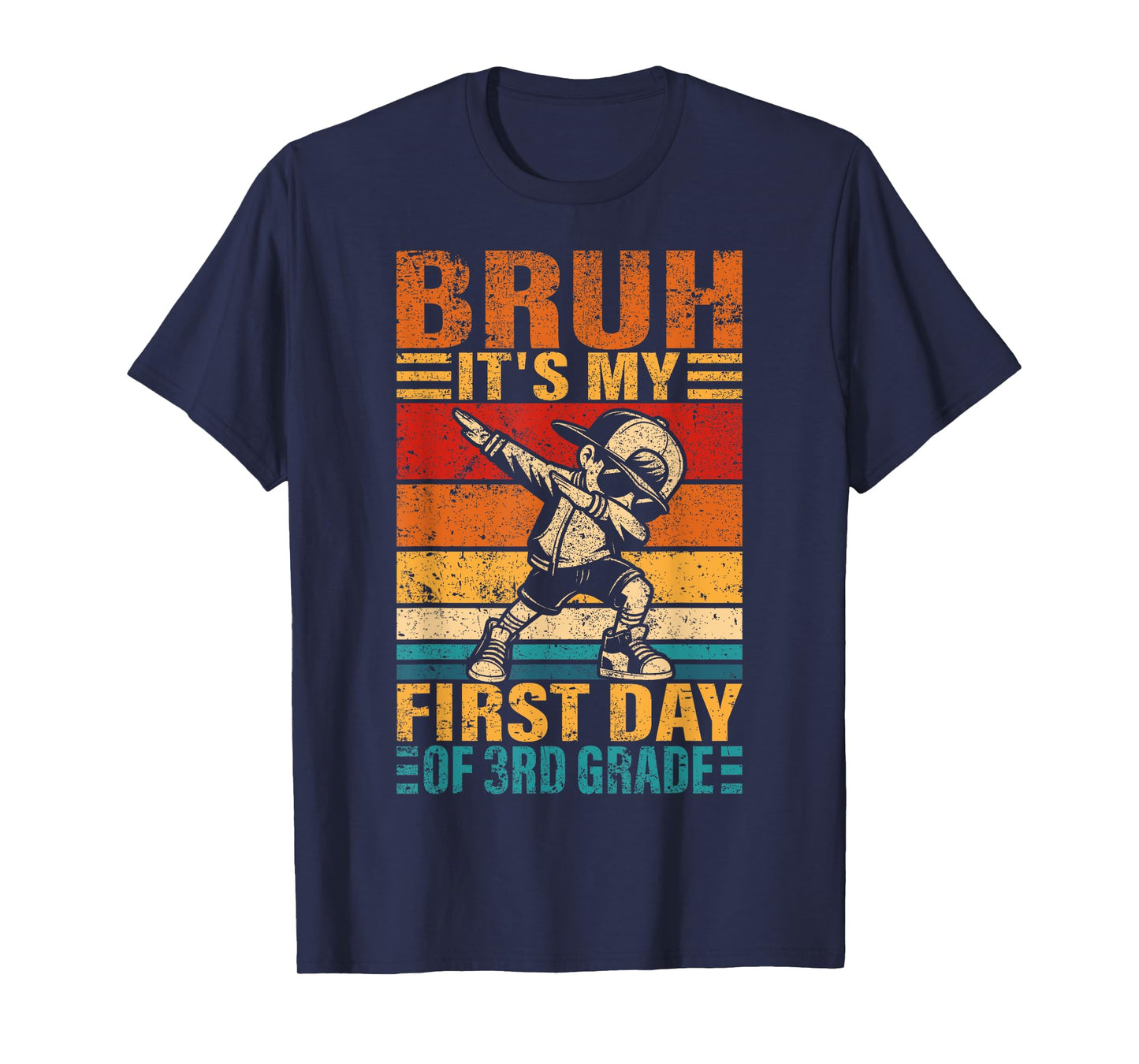 Third Grade Dabbing Boy Bruh It's My First Day Of 3rd Grade T-Shirt