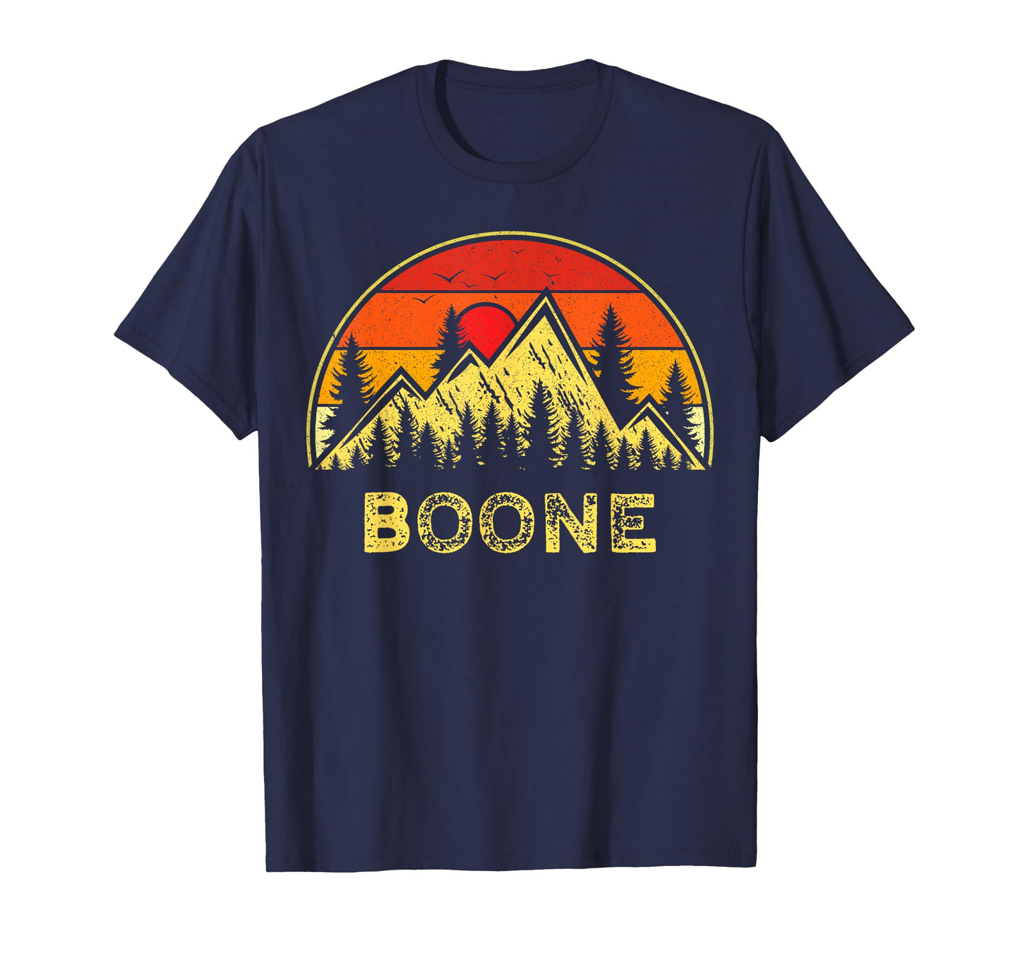 Vintage Boone North Carolina NC Mountains Hiking Souvenir T-Shirt