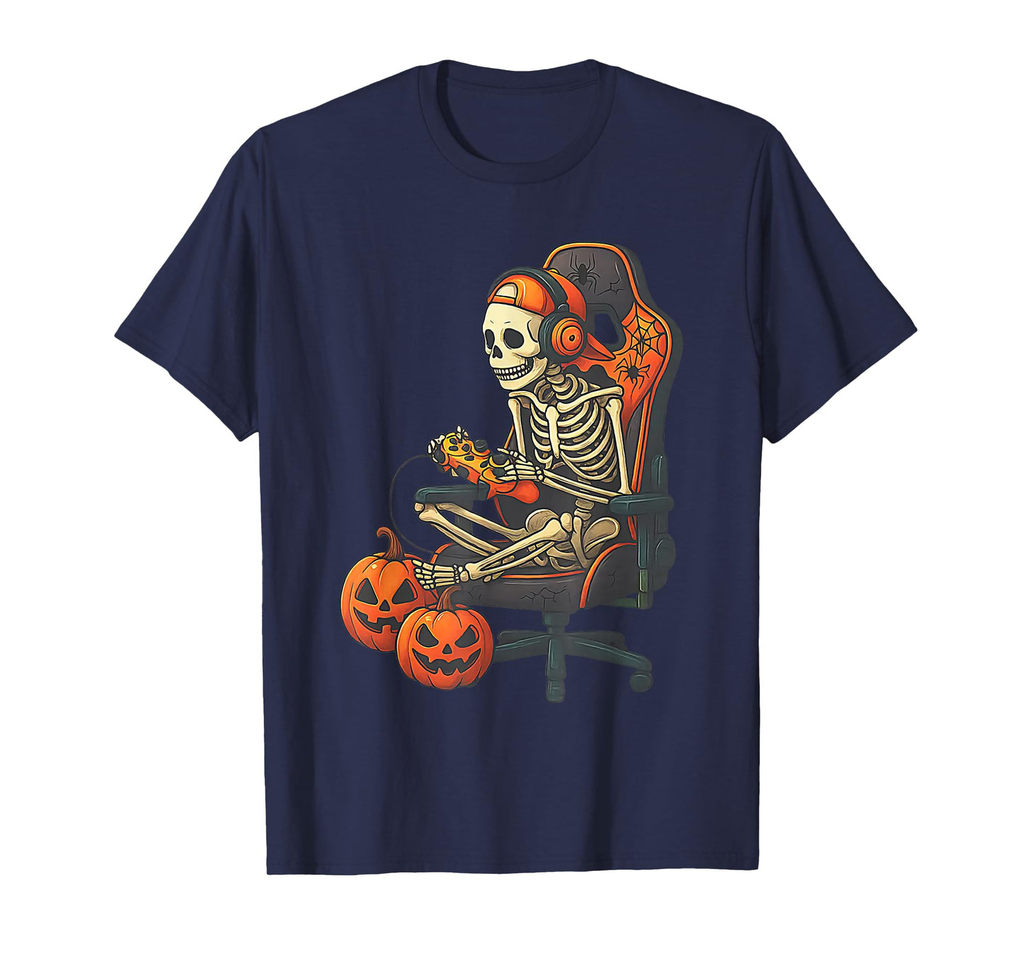 Halloween Shirts Cool Teen Boy Skeleton Gaming Men Halloween T-Shirt